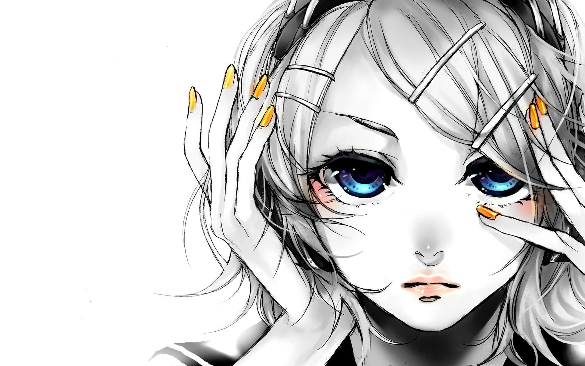 Kagamine Rin, anime girls, 1080P, anime, Vocaloid, HD Wallpaper