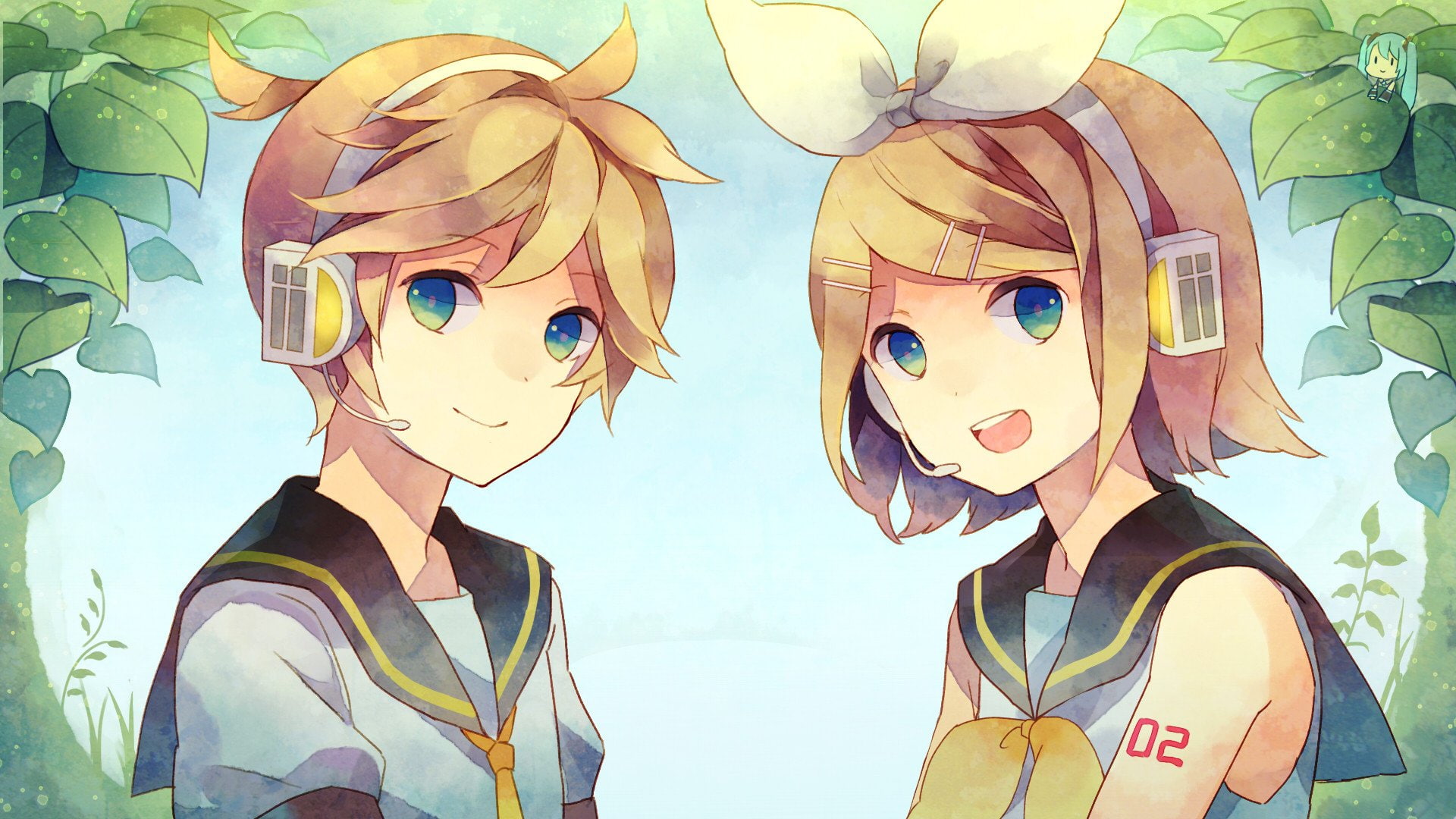 Vocaloid, Len Kagamine, 1080P, Rin Kagamine, Anime, HD Wallpaper