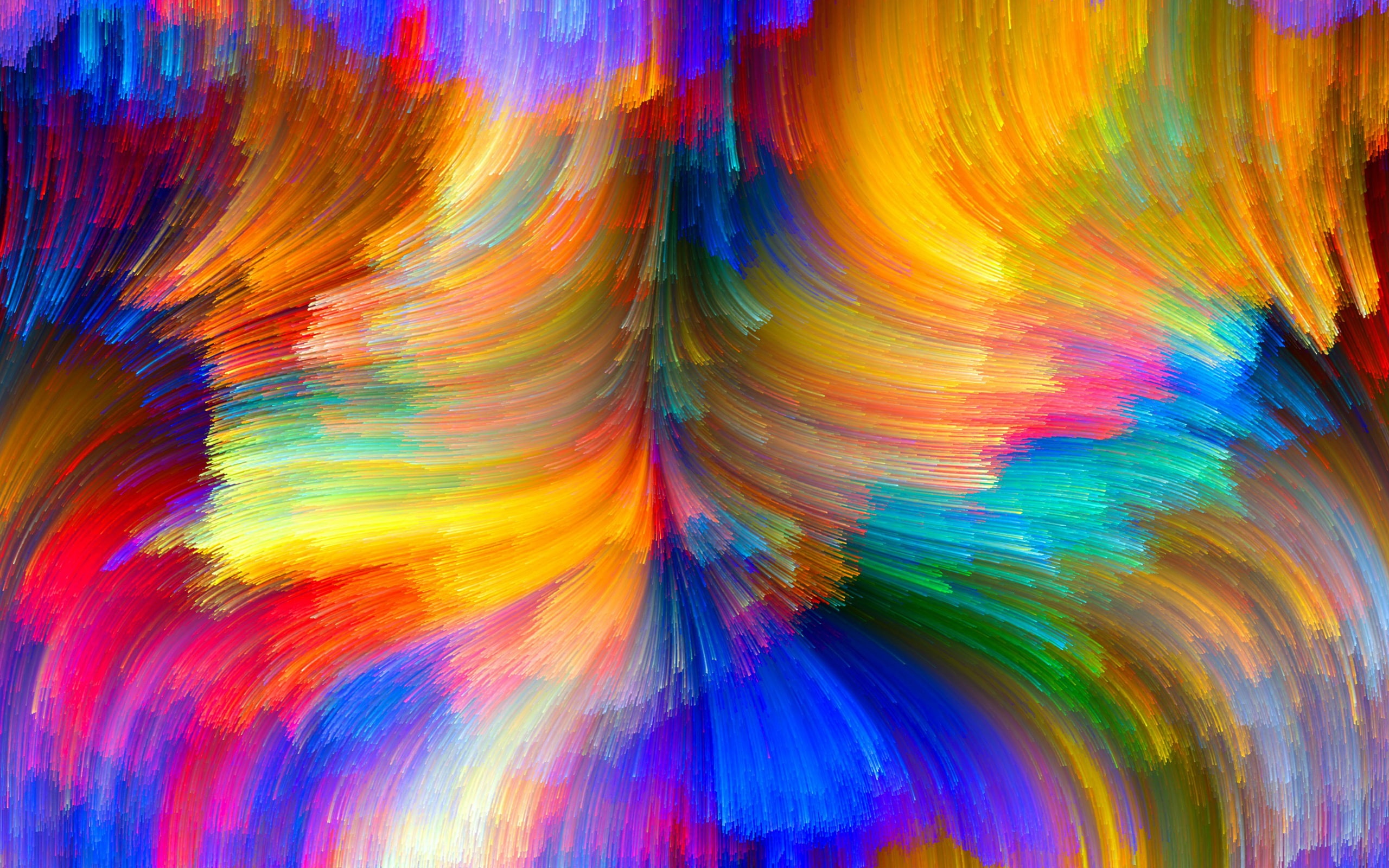 Abstract, Colorful, 2K, Curves, Lines, Brightness, HD Wallpaper