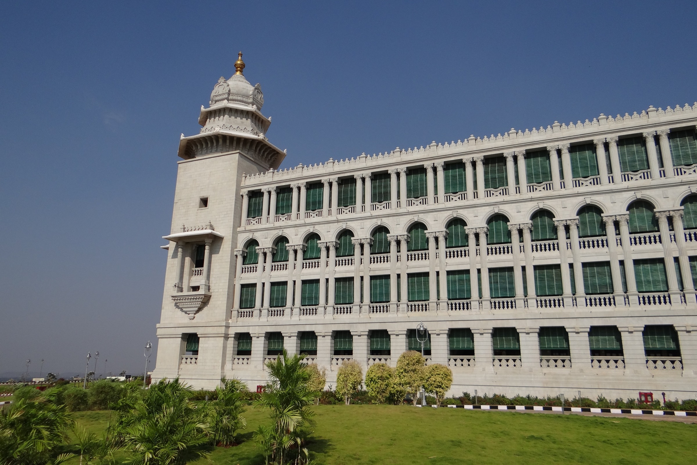the past, government, plant, history, legislature, luxury, architecture, karnataka, india, building exterior, travel, garden, low angle view, suvarna vidhana soudha, HD Wallpaper