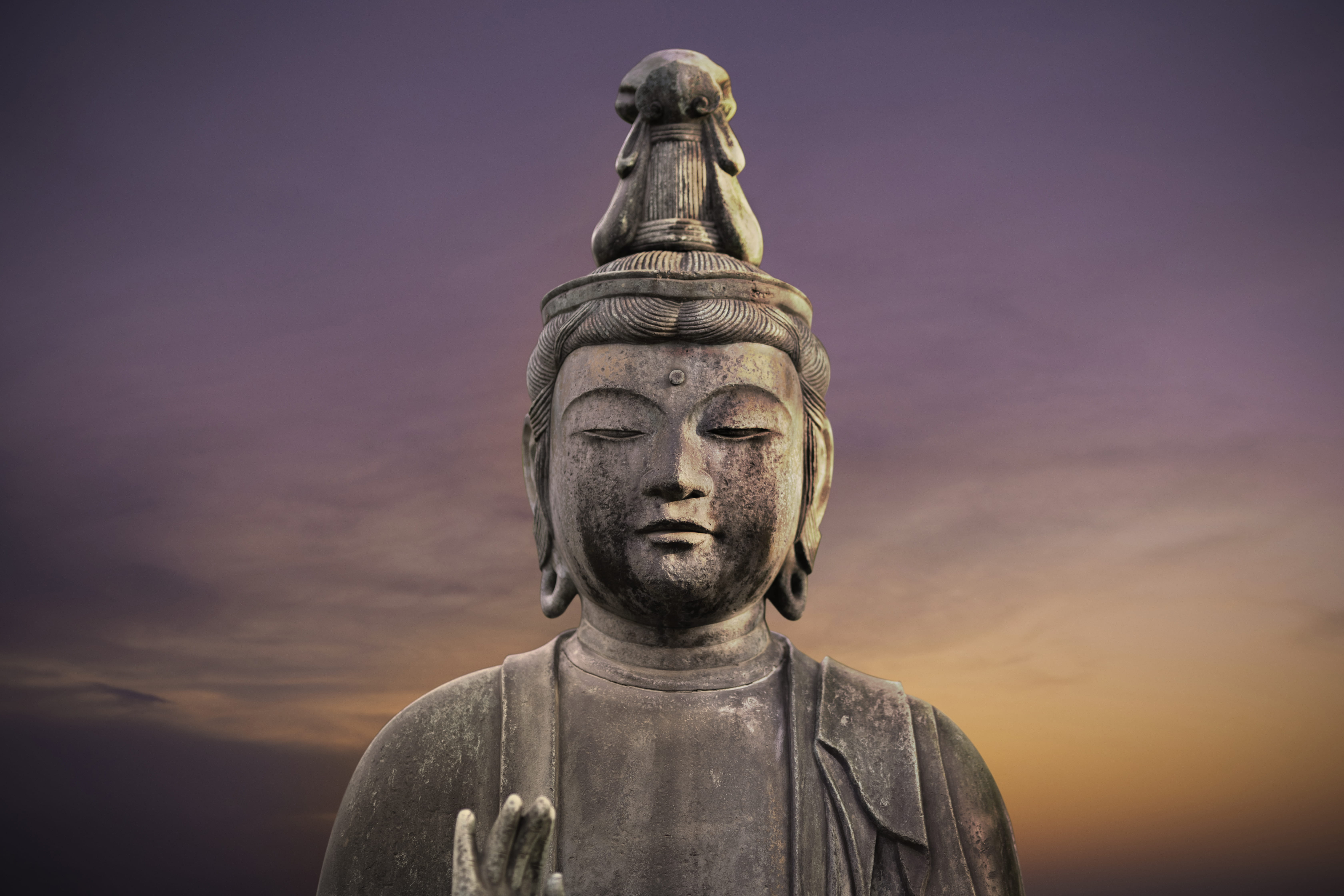 architecture, fine art statue, hour, representation, spiritual, art and craft, 5K, monument, ancient, no people, sculpture, buddha, statue, nature, sunset, HD Wallpaper