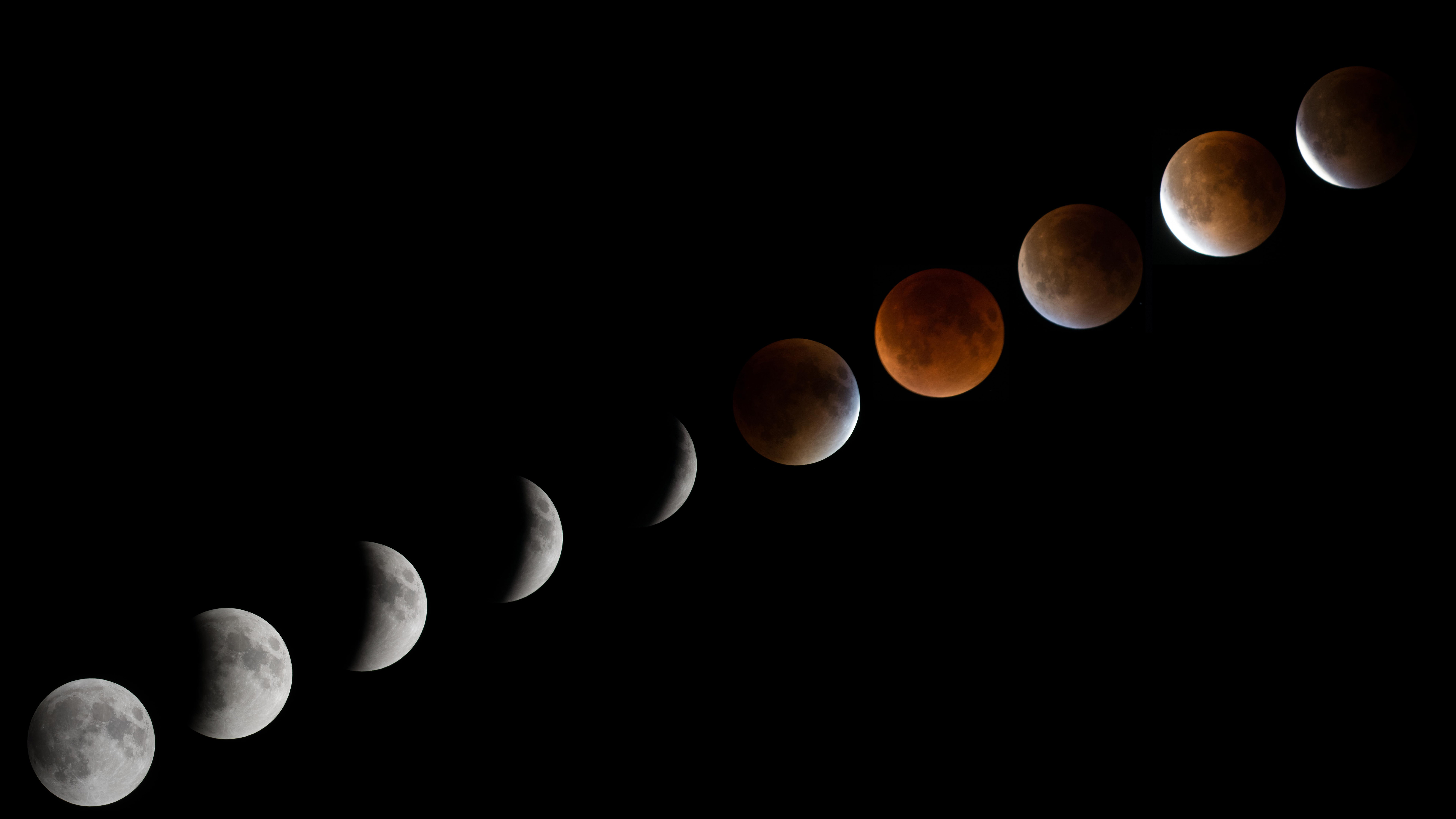 moon surface, k, clear sky, copy space, low angle view, circle, Eclipse, beauty in nature, moonlight, space, sky, no people, full moon, scenics - nature, HD Wallpaper