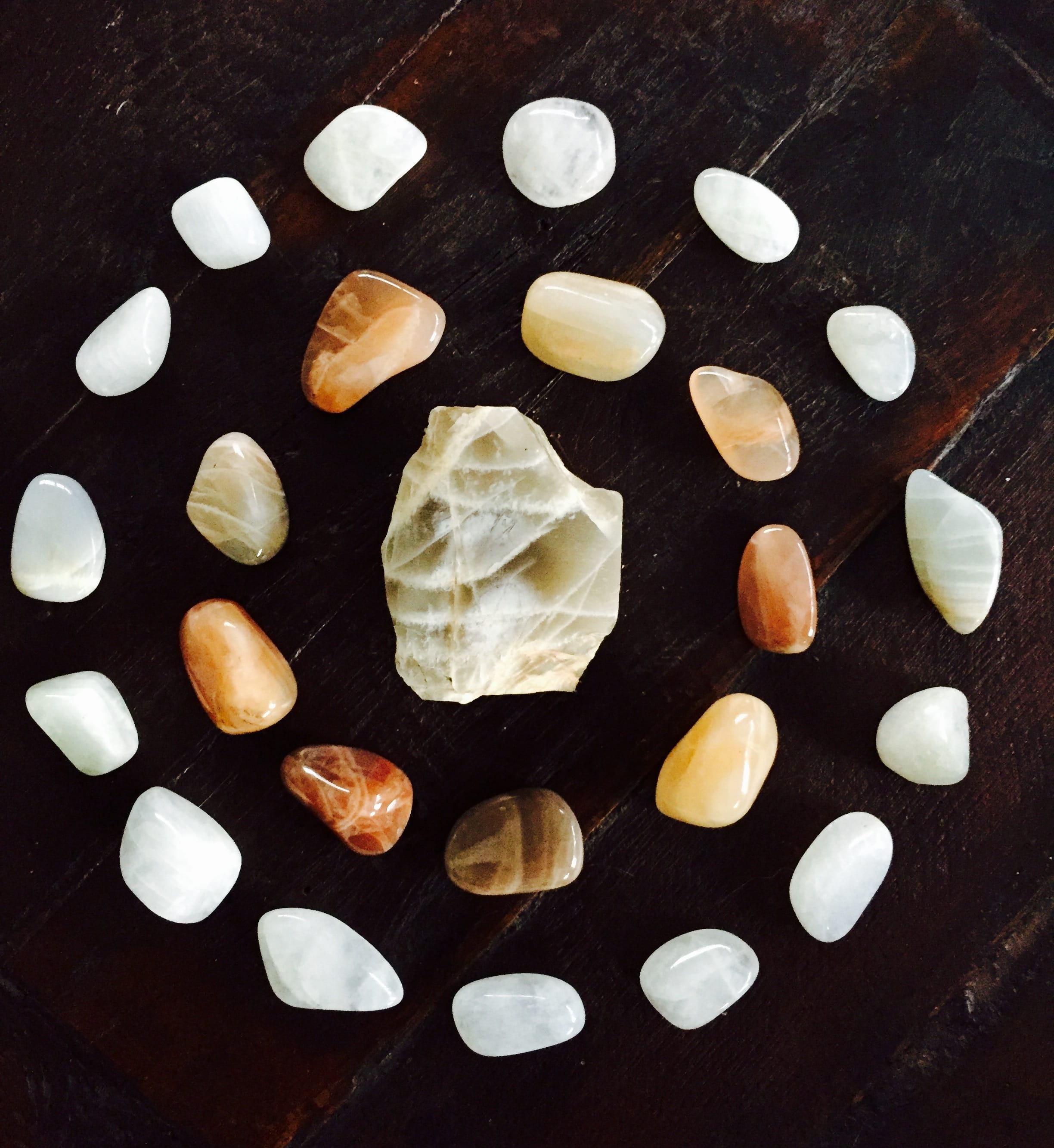nut, assorted, close-up, 2K, cycles, healthy eating, seed, directly above, mandala, wood - material, indoors, food And Drink, food, gemstone, moonstone, Phone HD Wallpaper