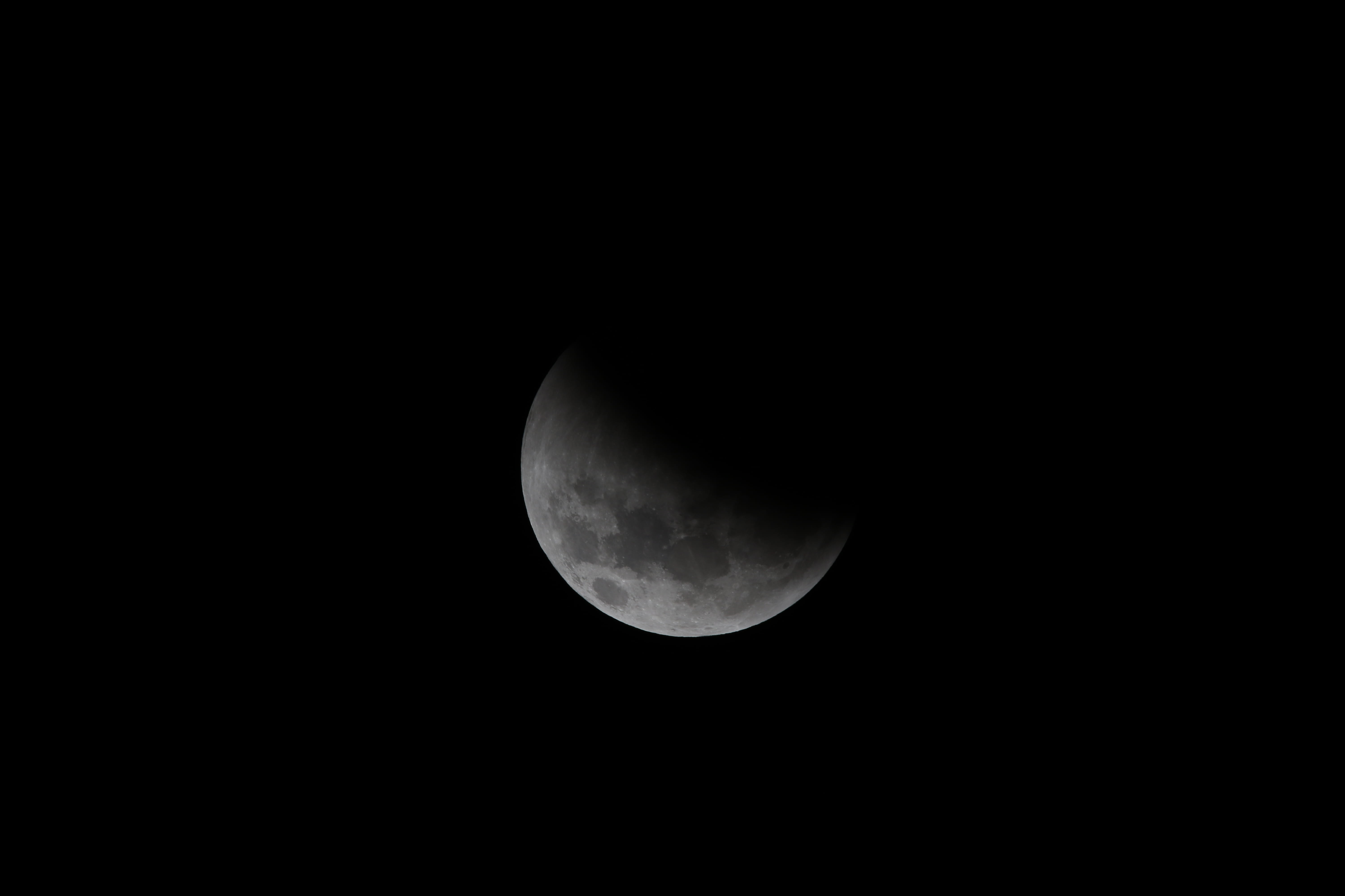 space and astronomy, night, moon eclipse, outdoors, scenics - nature, tranquil scene, idyllic, planetary moon, tranquility, landscape, HD Wallpaper