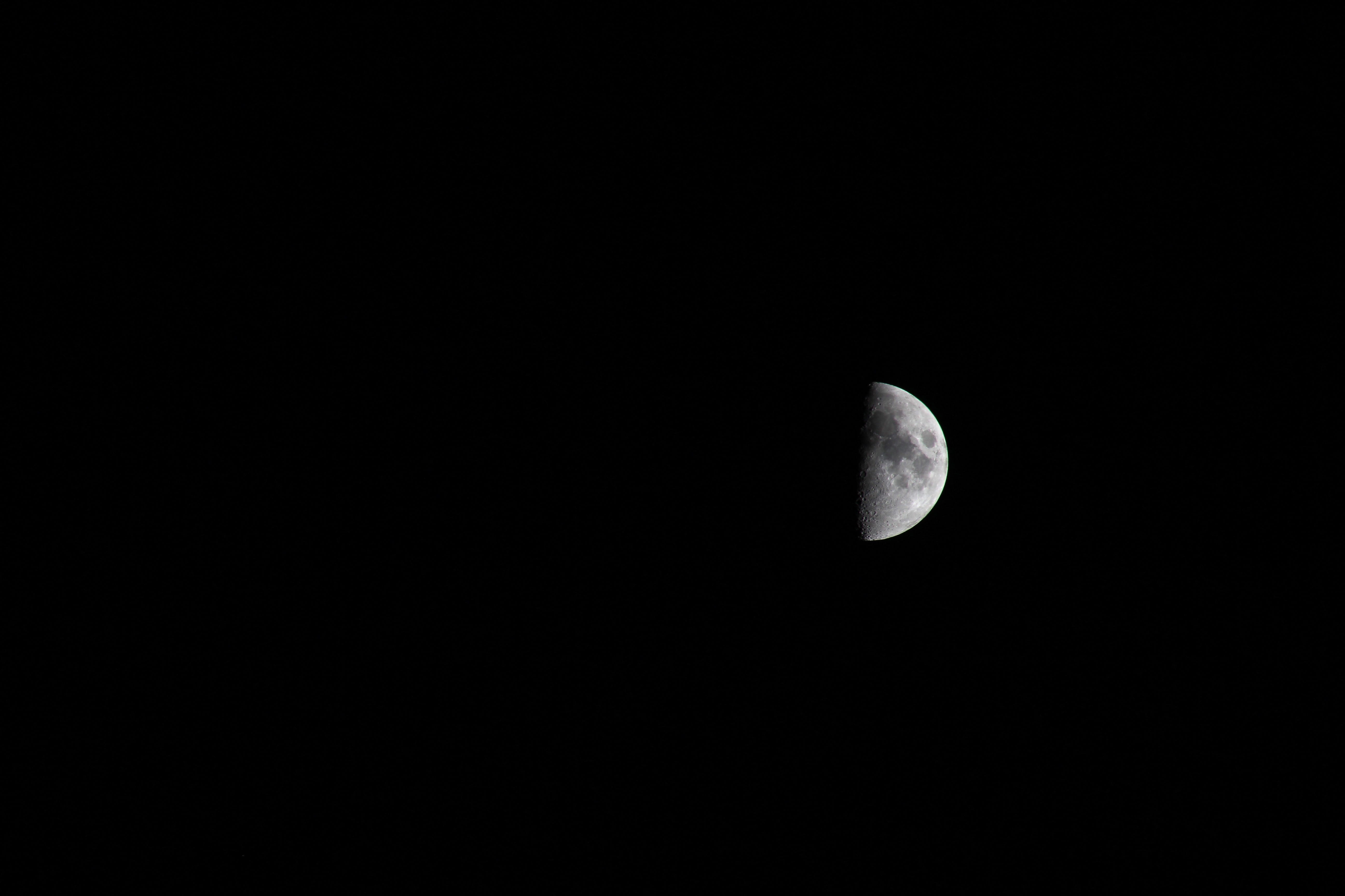 moon, planetary moon, no people, night, low angle view, black and white, eclipse, sky, black, idyllic, space and astronomy, orbit, dark, half, tranquil scene, HD Wallpaper