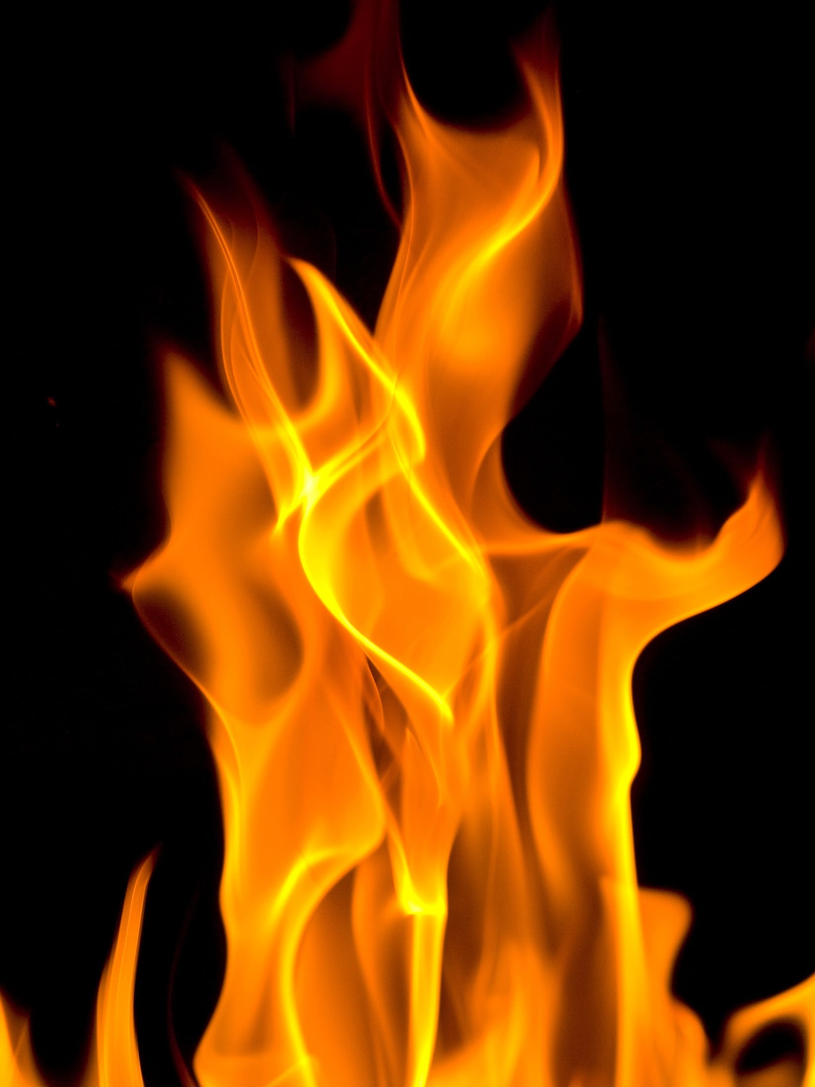 close, red, warning sign, flames, black color, communication, photography, heat, motion, yellow, glowing, bright, flickering, fire - Natural Phenomenon, Phone HD Wallpaper