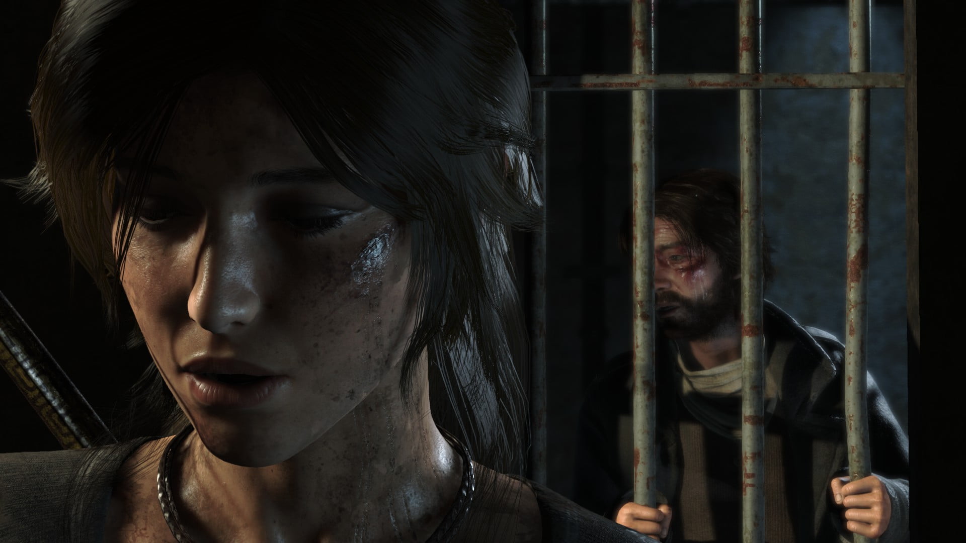 indoors, architecture, one person, prison, crime, adult, 1080P, young women, Rise of the Tomb Raider, punishment, dark, sadness, Lara Croft, headshot, HD Wallpaper