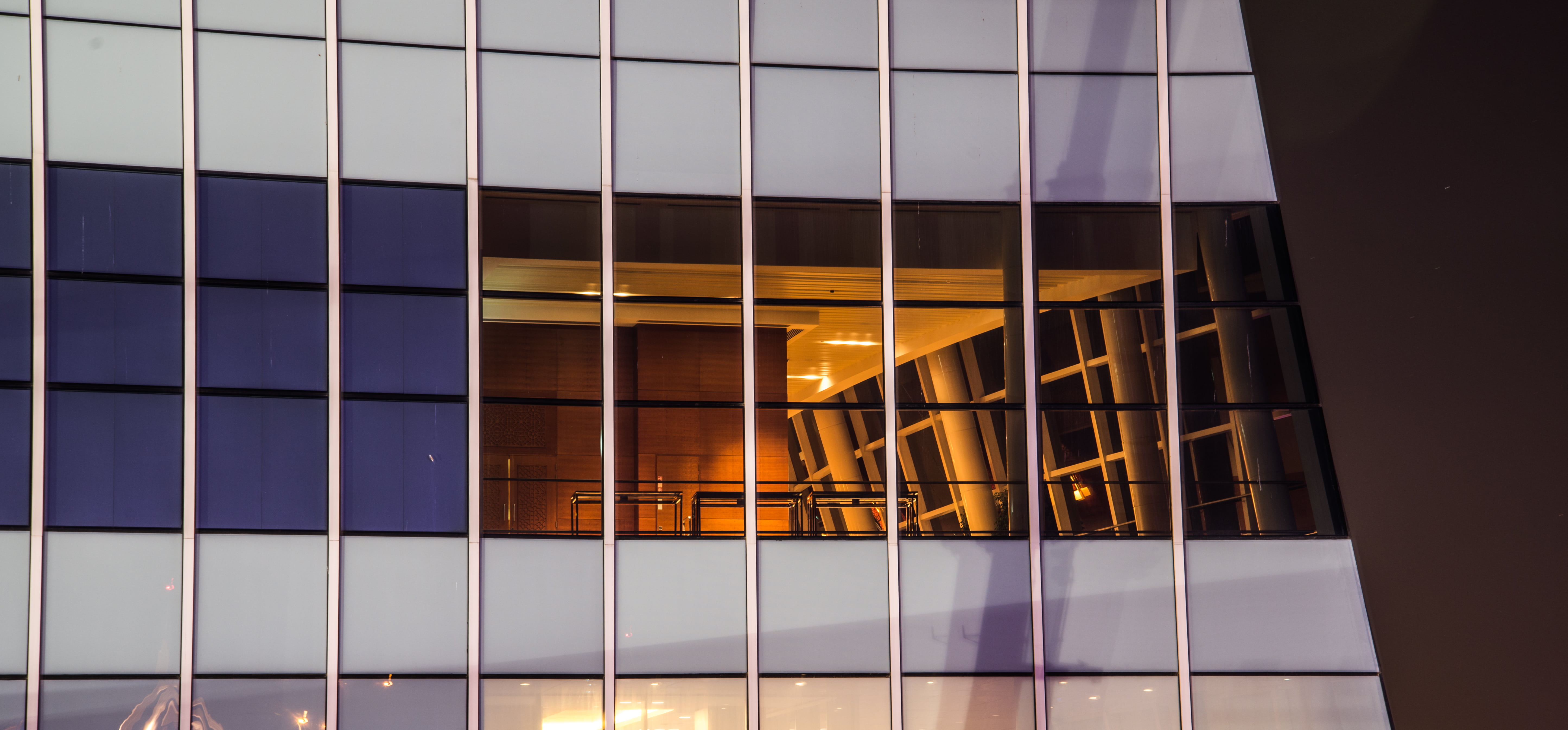 security bar, photo, outdoors, no people, musical instrument string, hotel, built structure, infrastructure, indoors, urban, low angle view, glass, 5K, HD Wallpaper