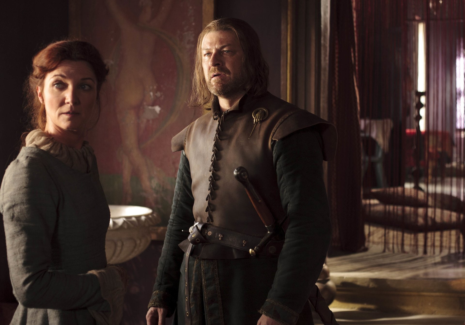 1080P, Eddard Stark, Game Of Thrones, Sean Bean, Michelle Fairley, TV Show, Catelyn Stark, HD Wallpaper