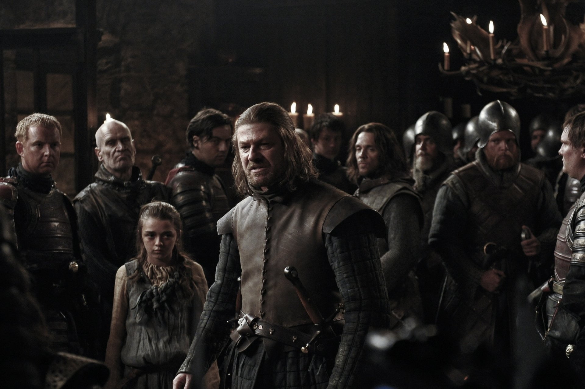 Sean Bean, Eddard Stark, Maisie Williams, Game Of Thrones, 1080P, TV Show, Arya Stark, HD Wallpaper