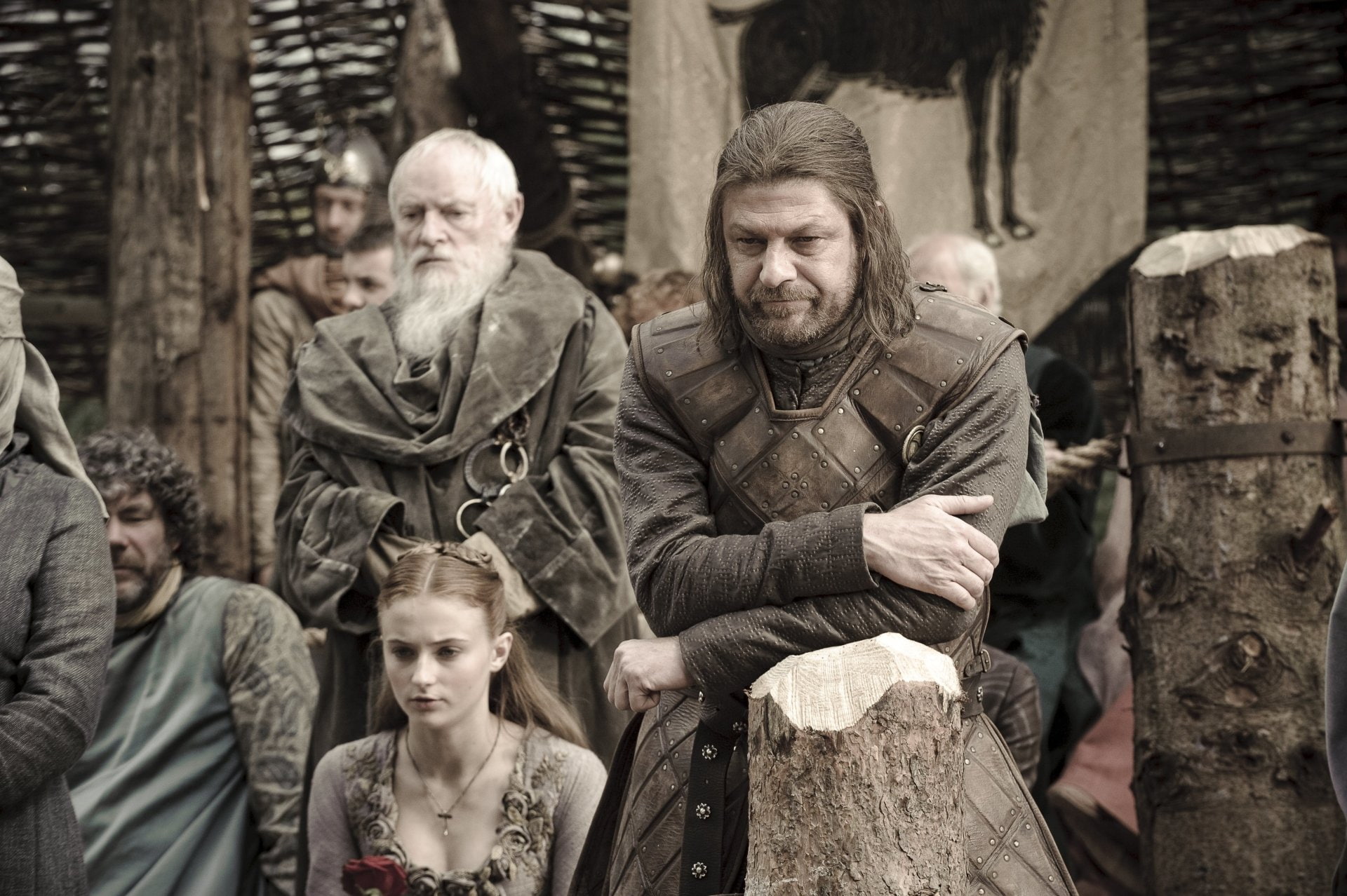 Sophie Turner, Sansa Stark, TV Show, Game Of Thrones, Eddard Stark, Sean Bean, Pycelle (Game of Thrones), Julian Glover, 1080P, HD Wallpaper