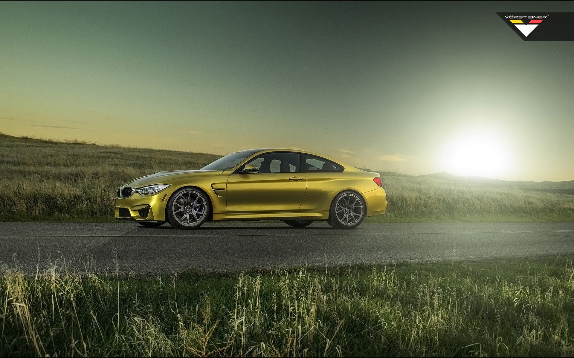 austin, bmw, m 4, 1080P, yellow, vorsteiner, 2014, HD Wallpaper
