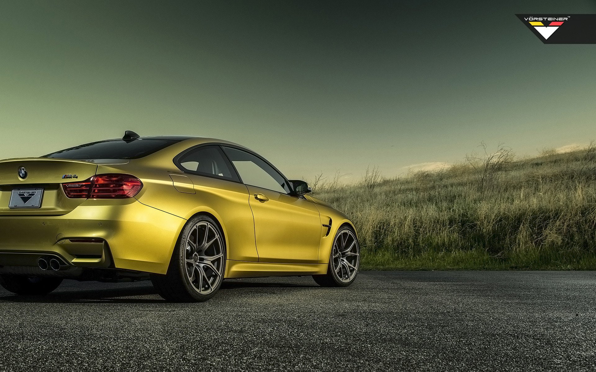 yellow, 1080P, austin, m 4, vorsteiner, 2014, bmw, HD Wallpaper