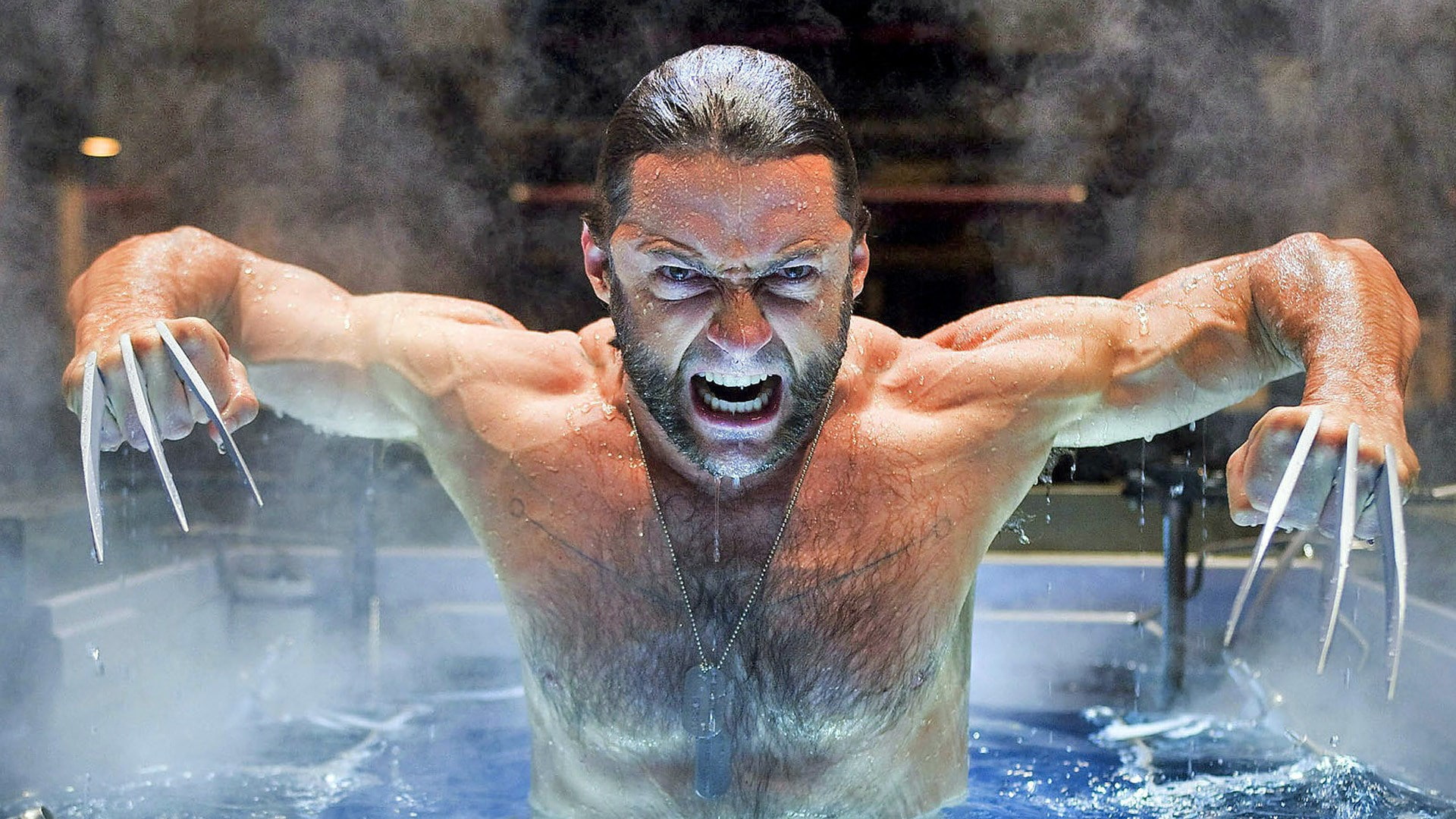 males, sport, men, one person, sportsman, 1080P, athlete, aggression, human body part, lifestyles, swimming pool, anger, x men origins wolverine, mouth open, HD Wallpaper