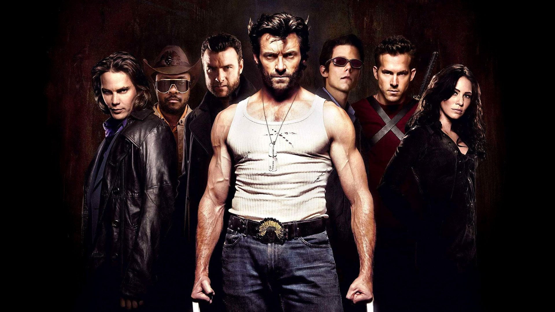 X-Men, front view, young women, indoors, togetherness, night, nightlife, dark, young men, adult, standing, X-Men Origins: Wolverine, looking at camera, HD Wallpaper