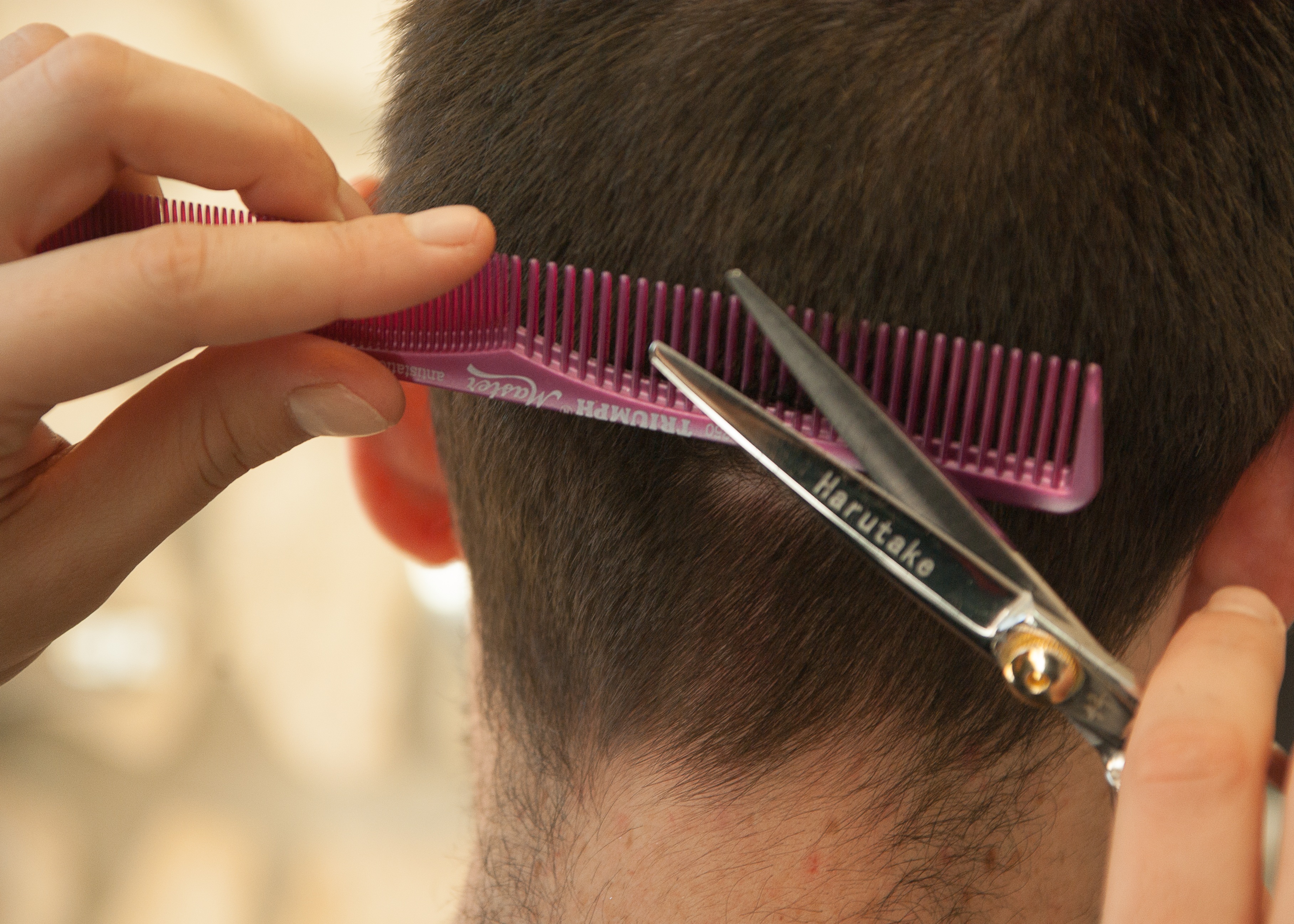 human head, cutting, hairdresser, portrait, 2K, body care, hair cut, mid adult, scissors, headshot, s, human face, hair, human body part, hairstyle, indoors, HD Wallpaper