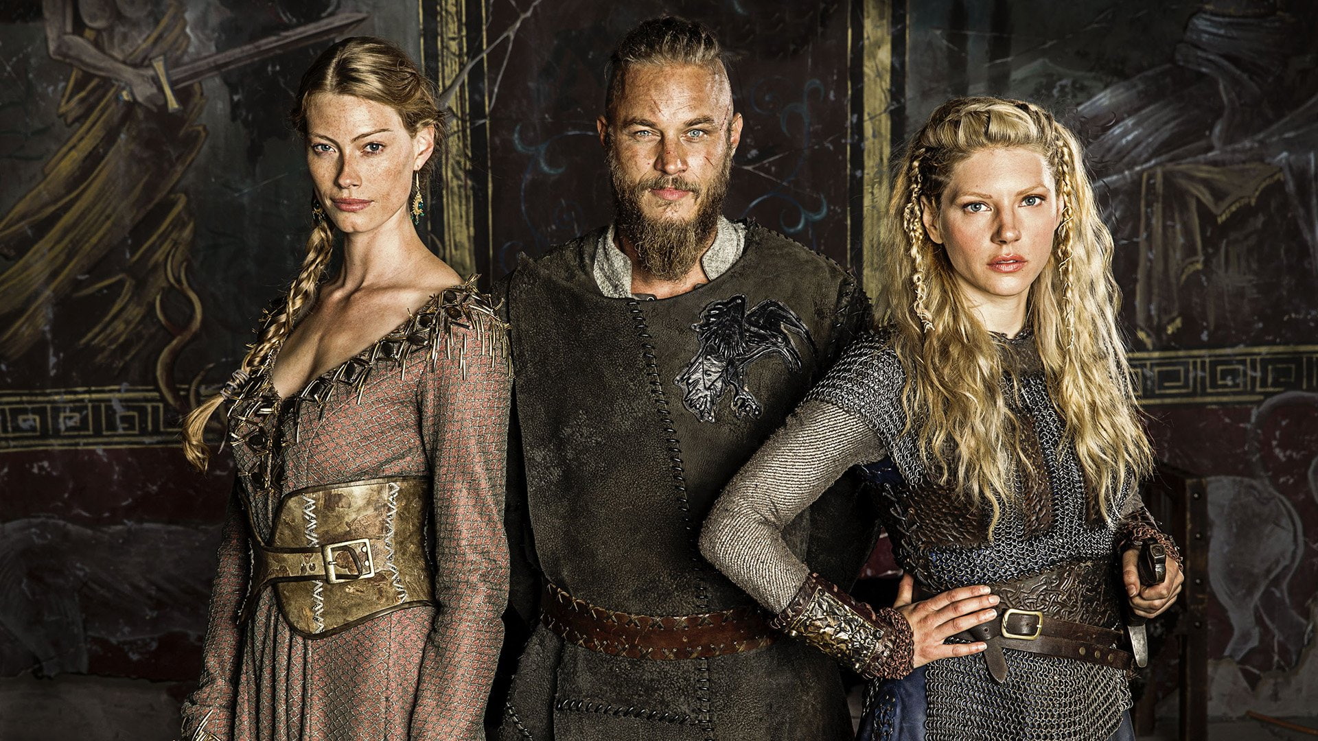 1080P, Katheryn Winnick, Alyssa Sutherland, Lagertha (Vikings), Vikings, TV Show, HD Wallpaper