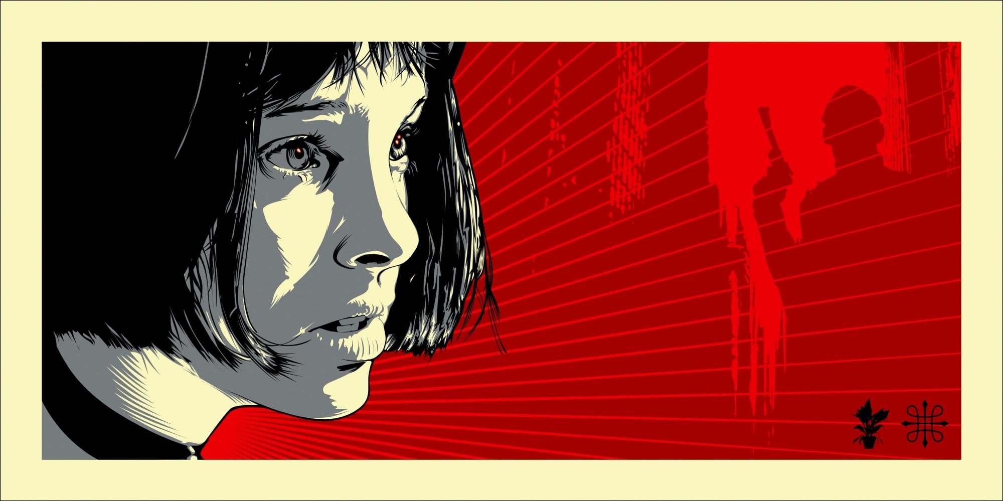 leon the professional, technology, women, representation, auto post production filter, people, portrait, transfer print, cartoon, red, front view, mask, HD Wallpaper