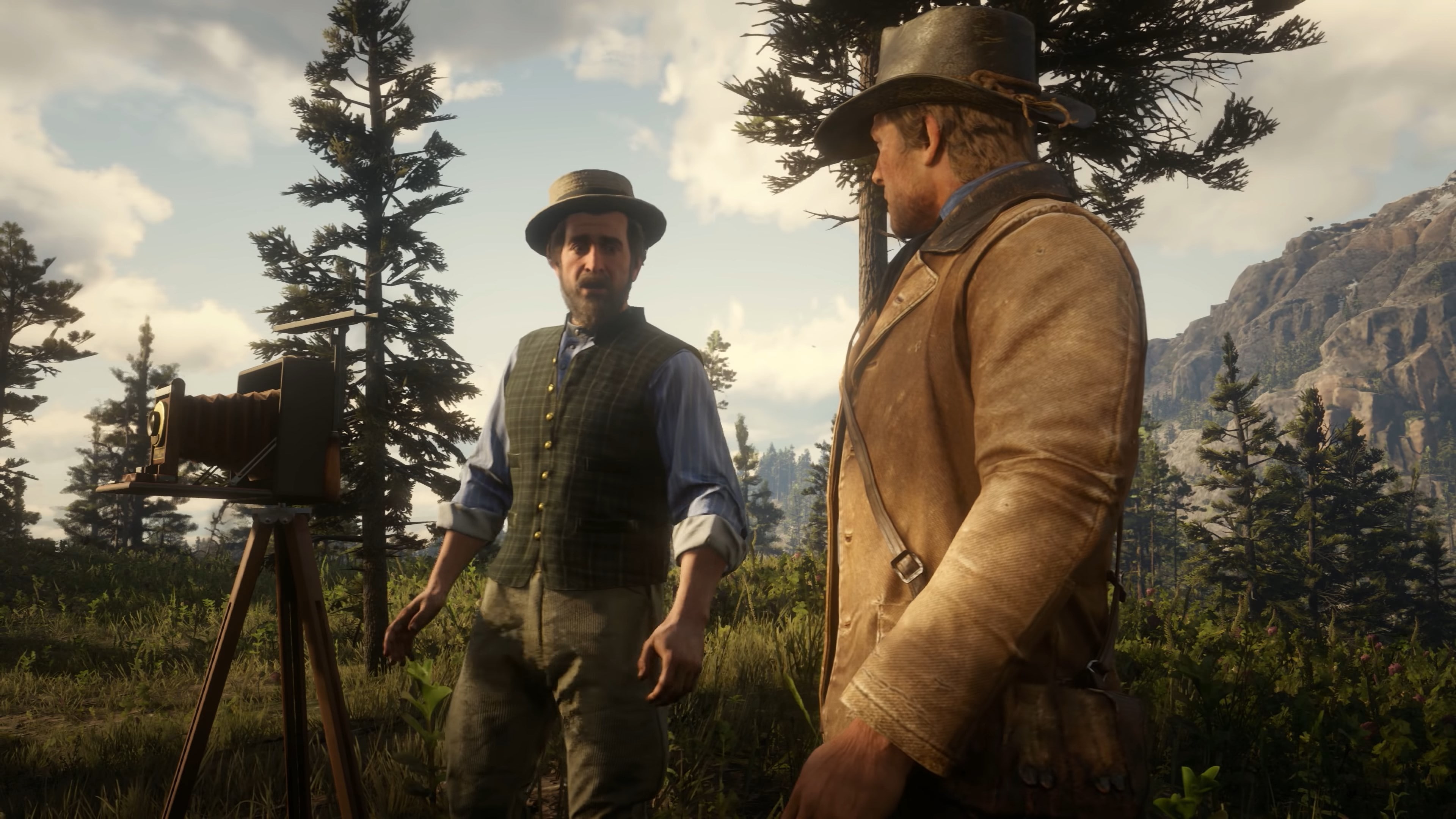 togetherness, adult, tree, men, Red Dead Redemption, people, video games, three quarter length, young men, casual clothing, sky, leisure activity, real people, HD Wallpaper