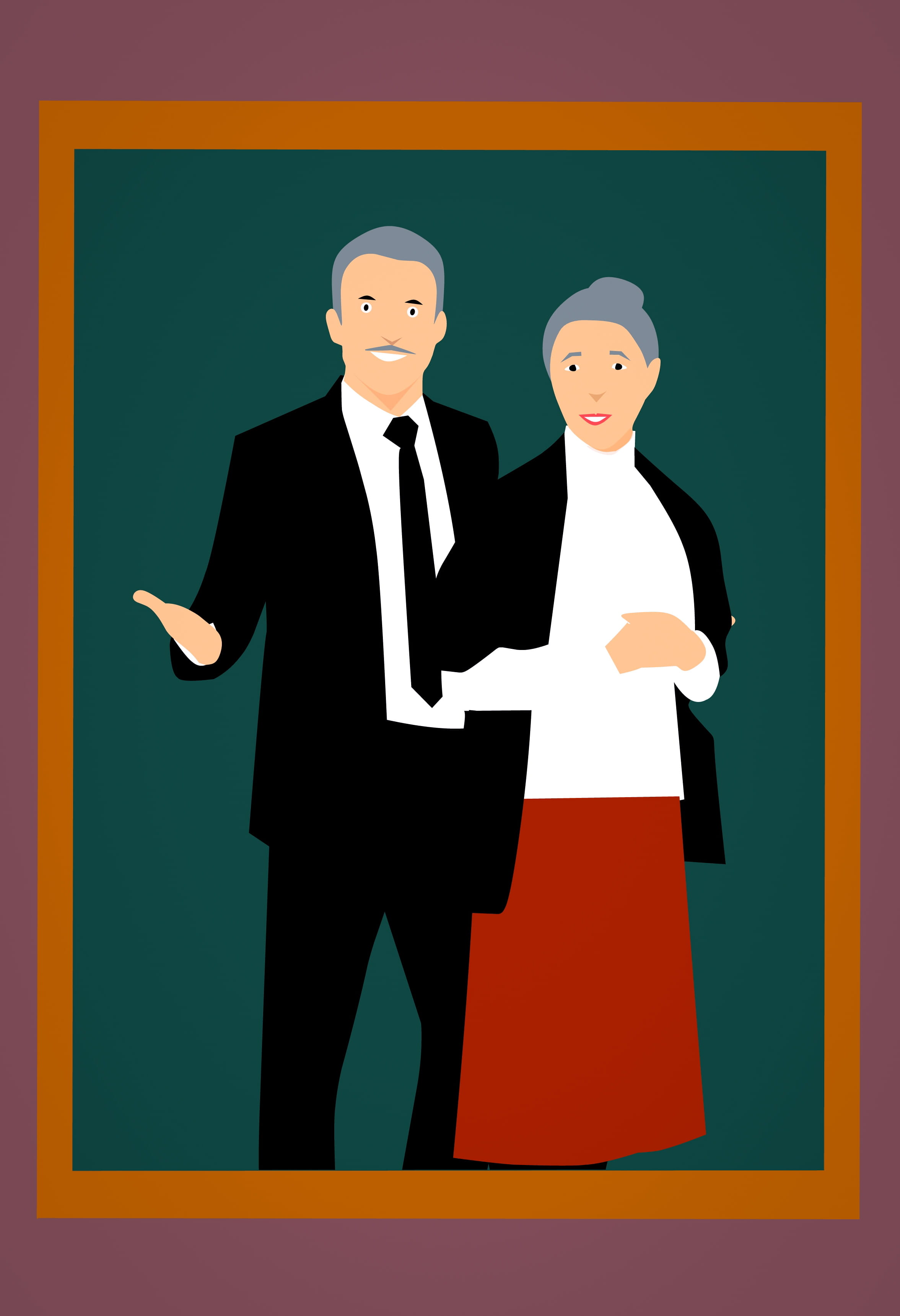 adult, man, family picture, memory, couple - relationship, family together, grandfather, cute, formal, happy, people, capture, front view, frame, males, Phone HD Wallpaper