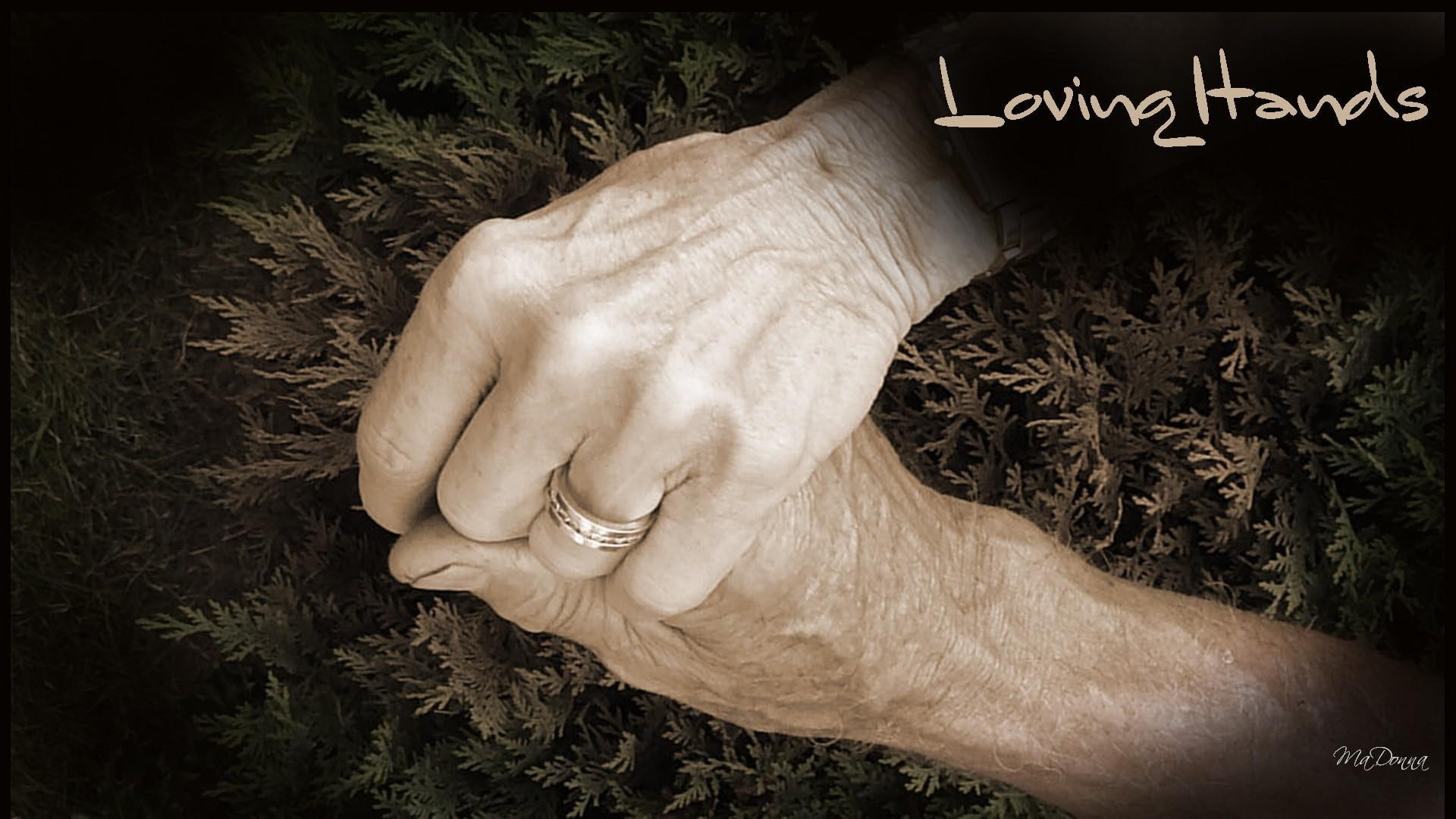 vintage, wrinkled, grandmother, loving, hands, hs, sepia, 1080P, photography, mother, love, grandfather, HD Wallpaper