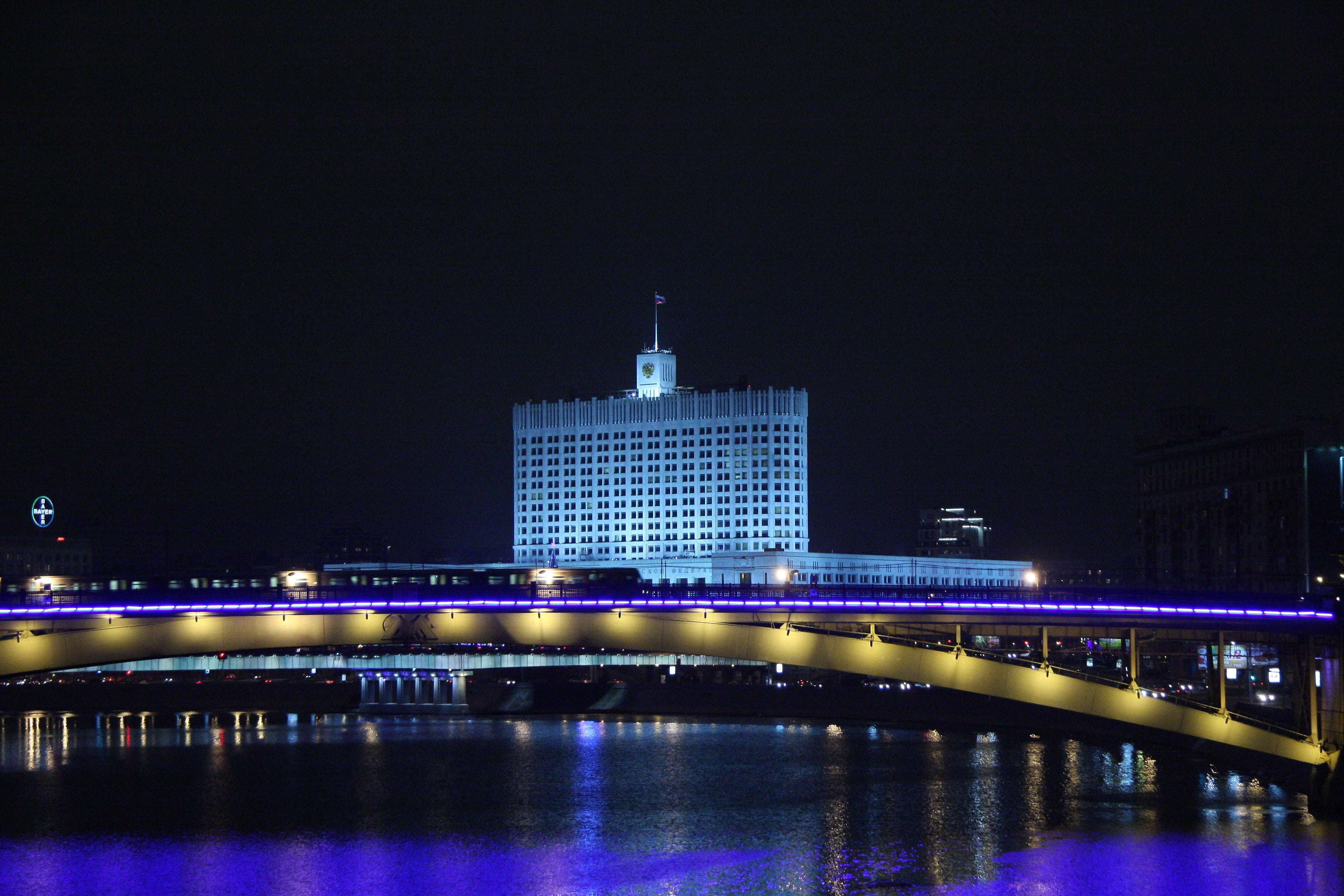 white, city, exterior, illuminated, river, government, office building exterior, reflection, bridge - man made structure, transportation, cityscape, outdoors, HD Wallpaper