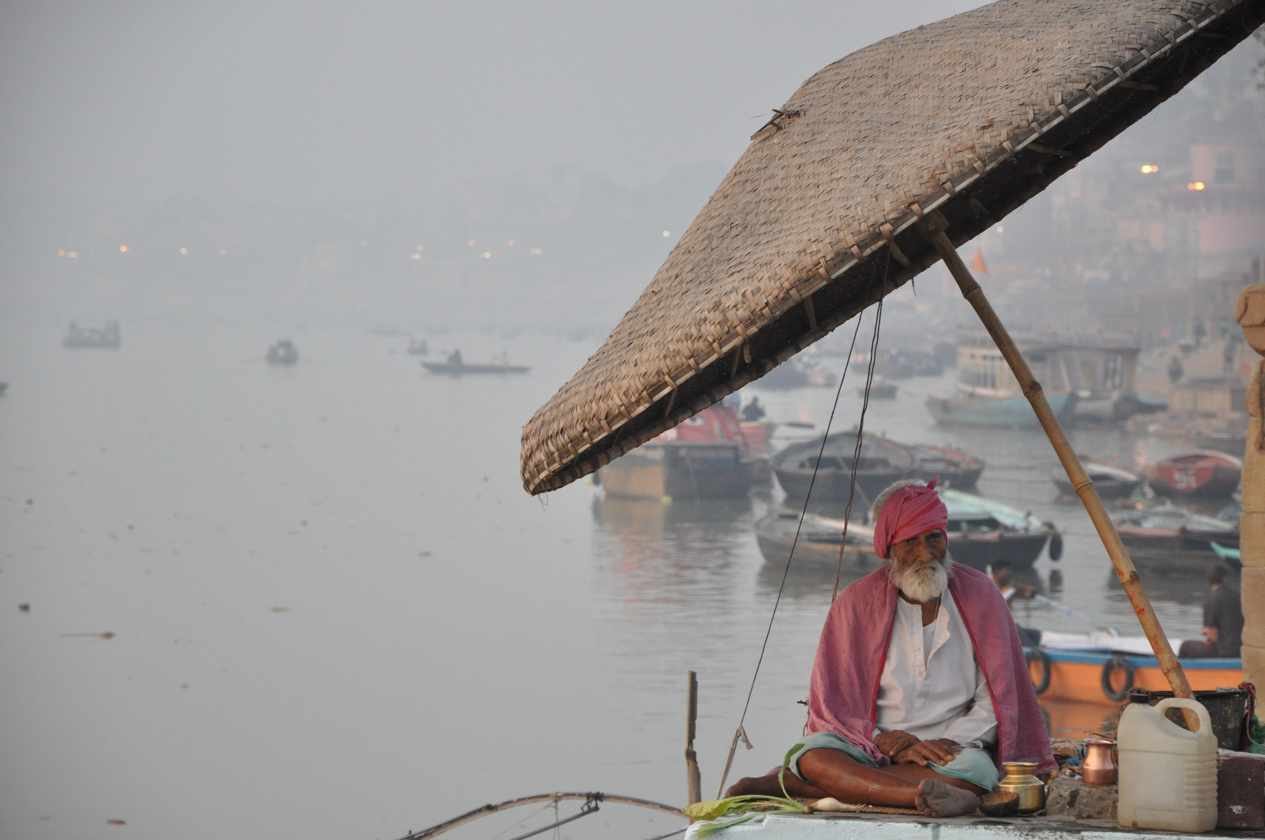 day, transportation, prayer, nature, clothing, nautical vessel, hat, asian style conical hat, lifestyles, lift, adult, time, the, ghat, selling, edge, occupation, HD Wallpaper