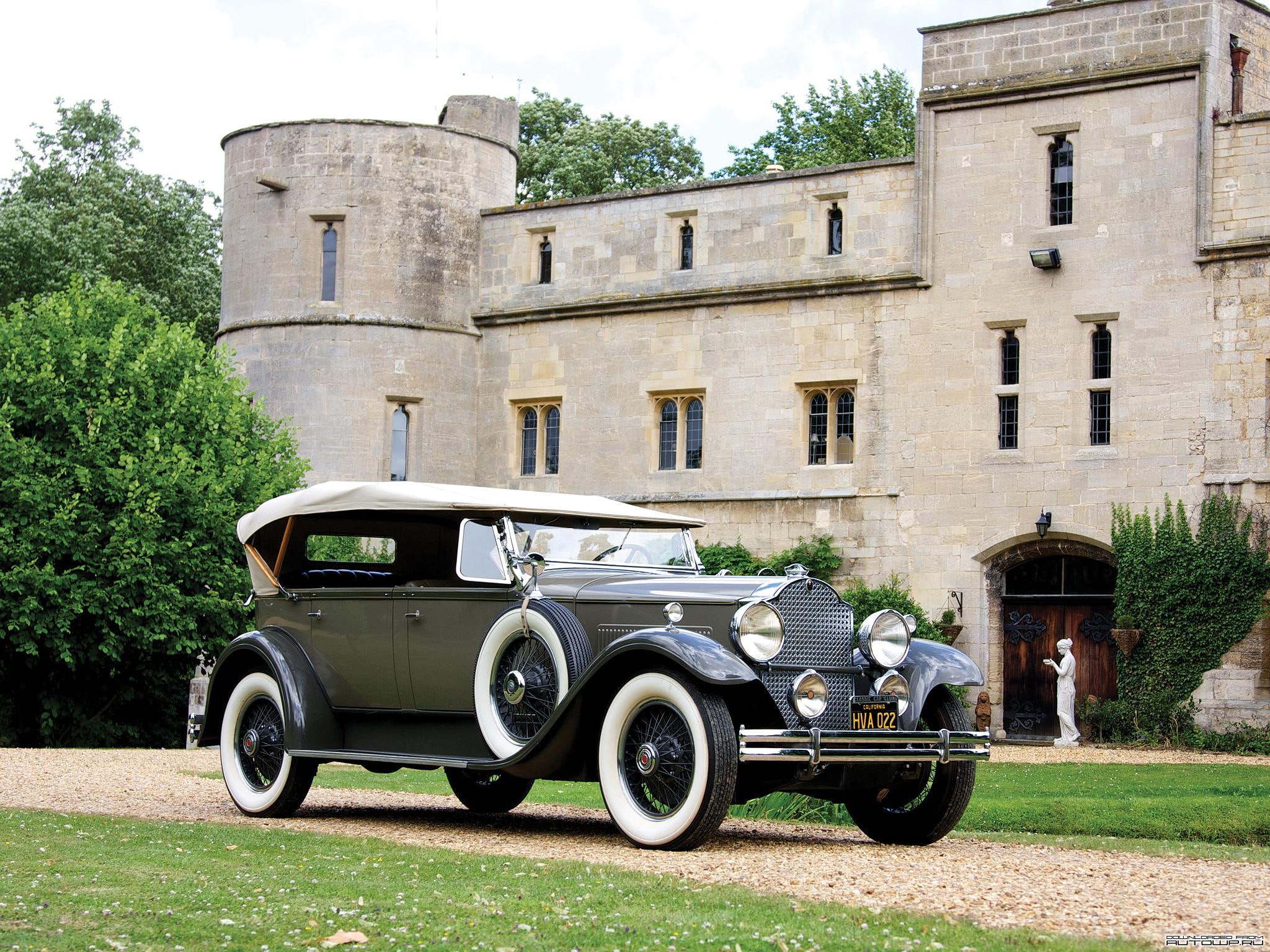 classic, 1930, phaeton, cars, deluxe, packard, eight, antique, 1080P, castle, HD Wallpaper