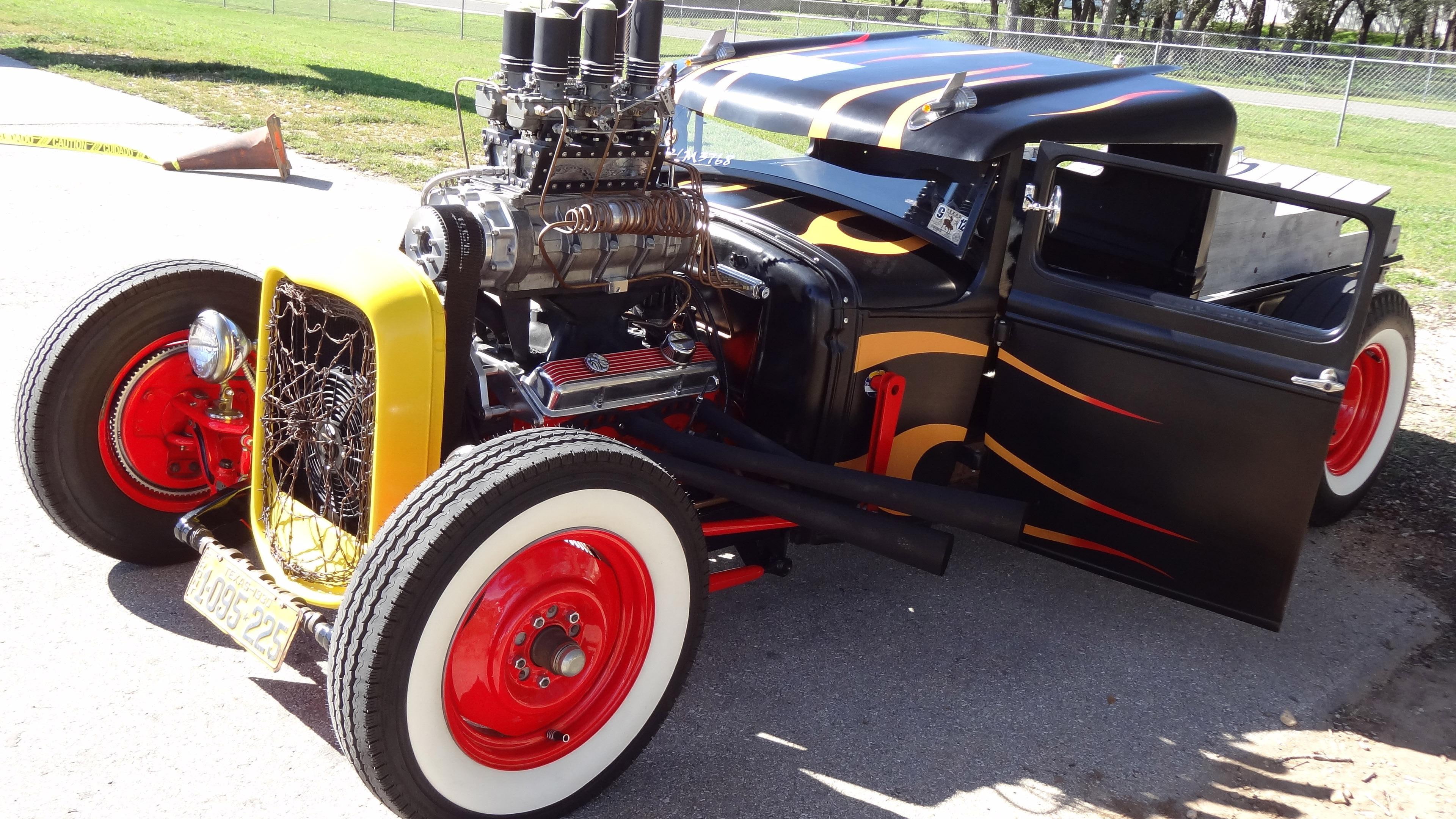 ford, ford model a, black, car, cars, red, orange, model, 4K, classic, 3840x2160, HD Wallpaper