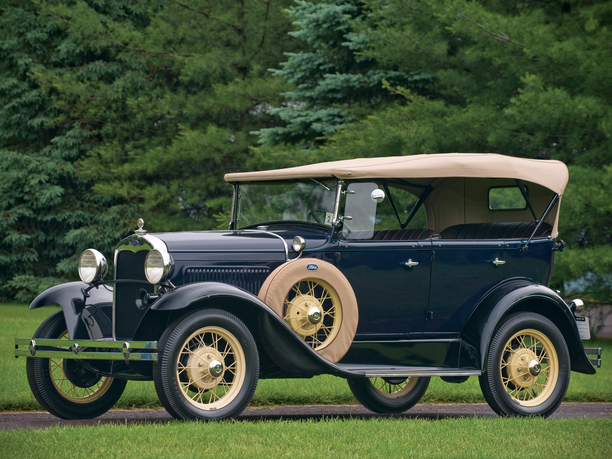 retro, 1080P, model a, phaeton, ford, 1930, 4 door, 35b, HD Wallpaper