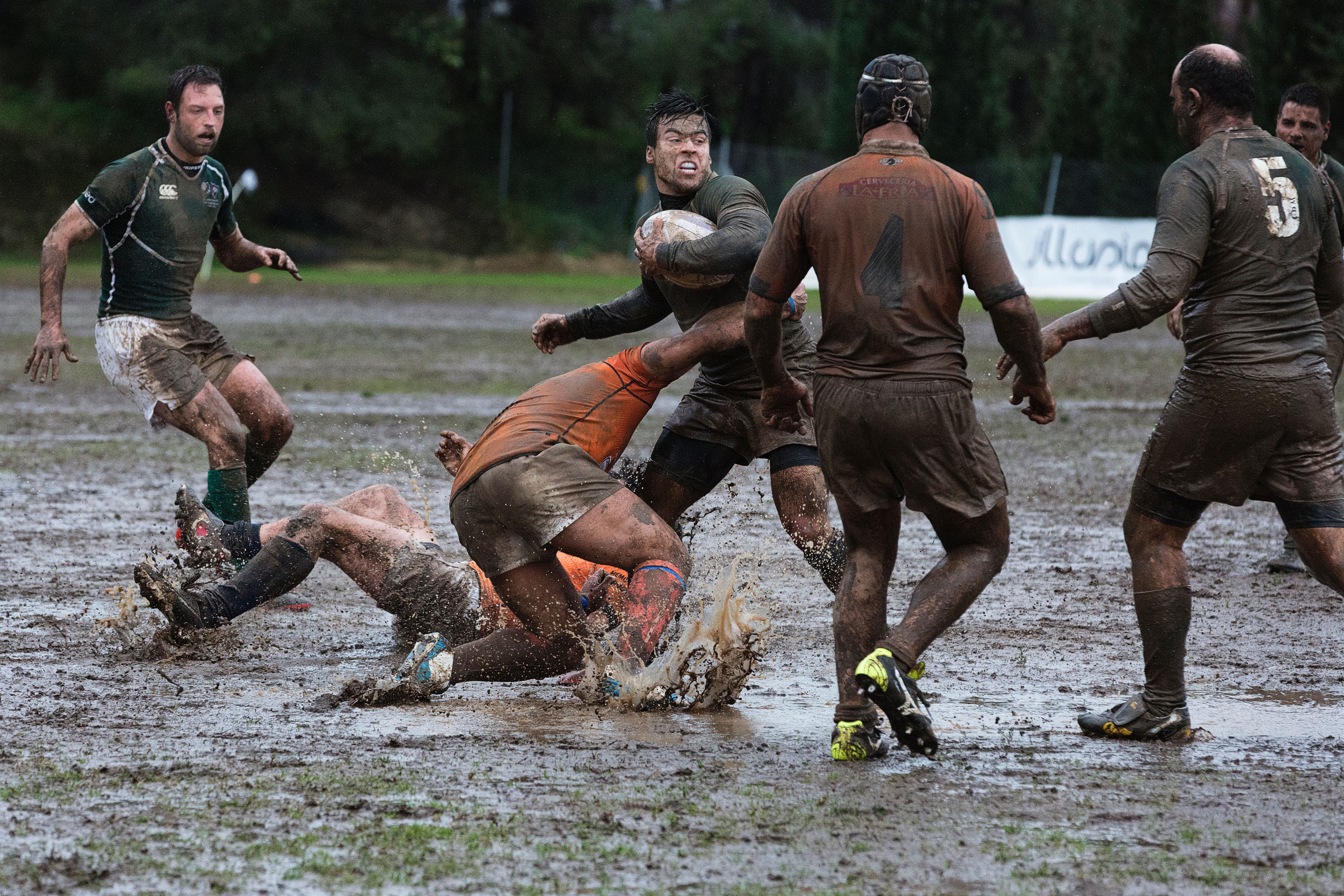 running, group of people, young adult, ball, day, mud, competitive Sport, dirty, playing, nature, game, exercising, daytime, rugby, action, obstacle Course, HD Wallpaper