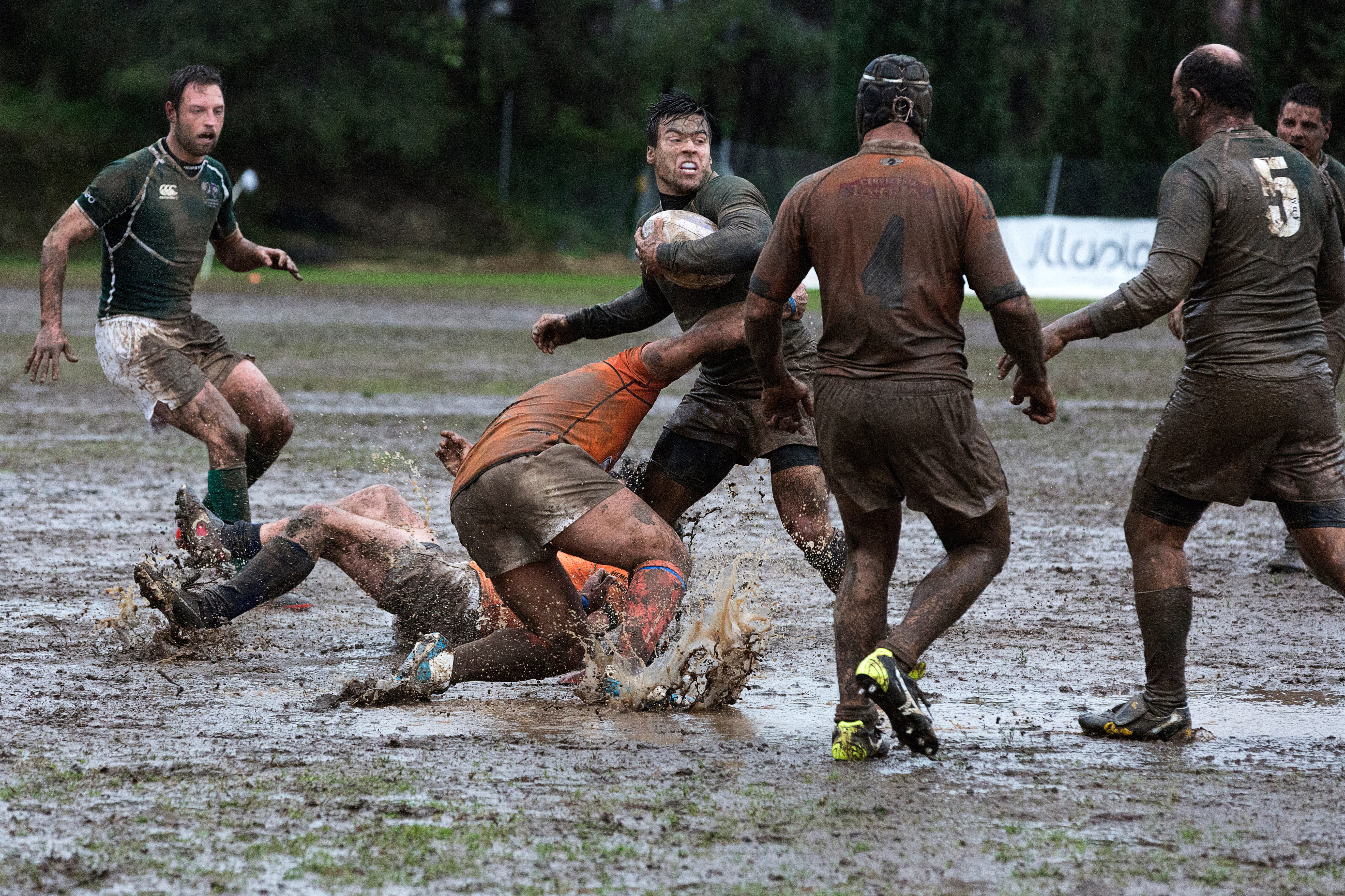 Muddy, rain, sports, action, sport, young adult, mud, motion, public domain, men, mud Run, only men, conflict, water, adults only, real people, exercising, HD Wallpaper