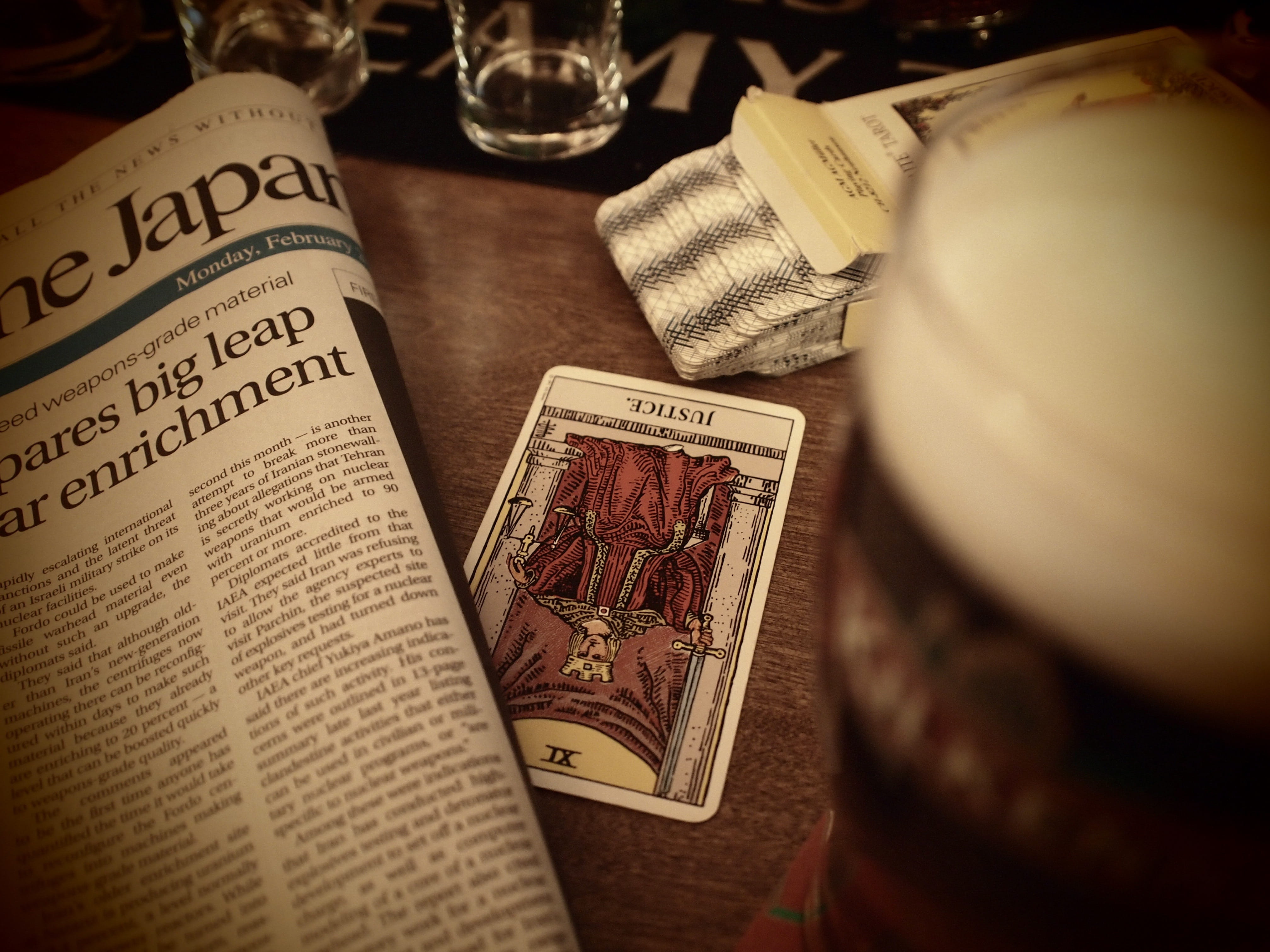 representation, high angle view, 4K, japanese, indoors, selective focus, irish pub, relaxation, newspaper, still life, lifestyles, western script, close-up, HD Wallpaper