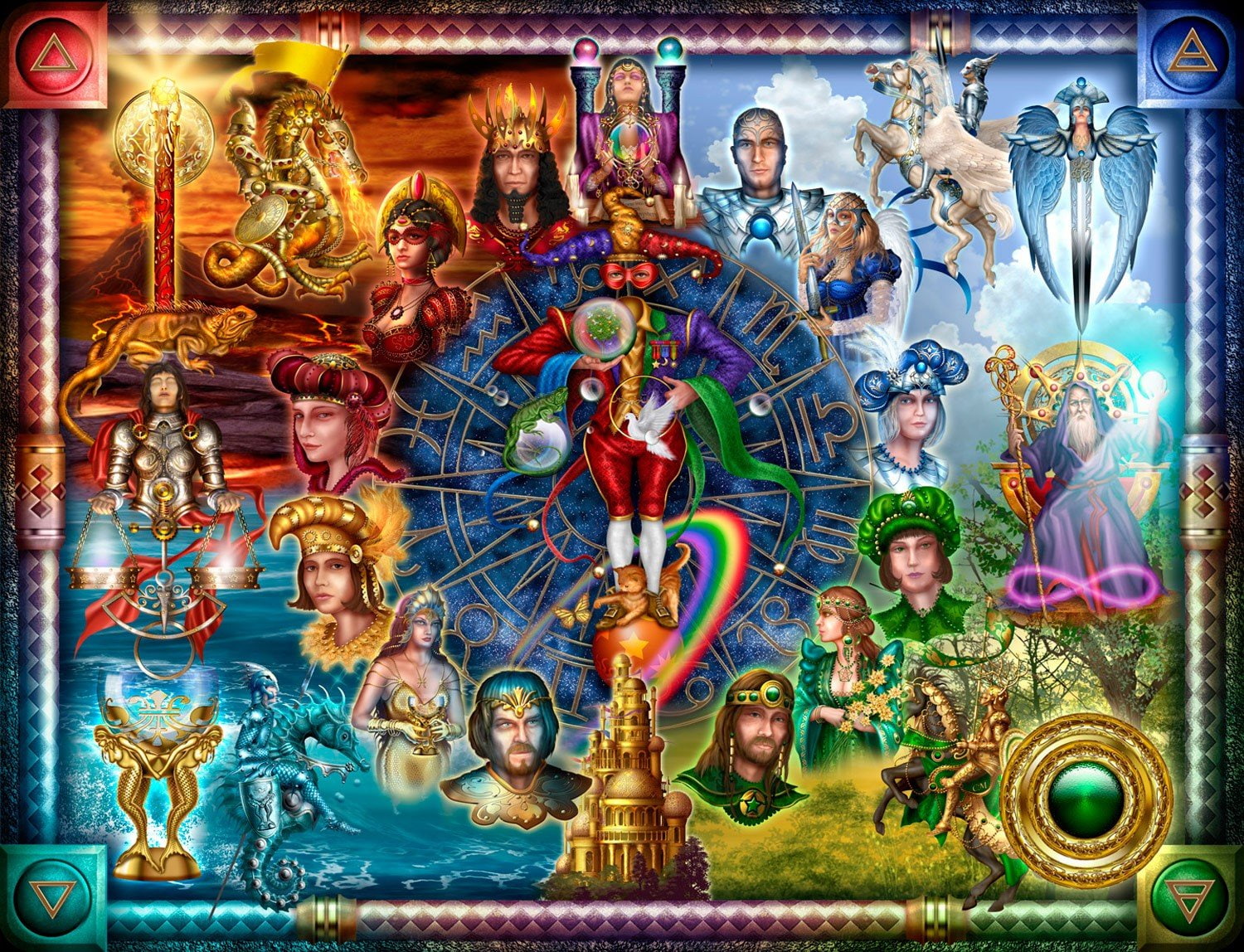 Zodiac, 720P, Colorful, tarot, digital art, HD Wallpaper