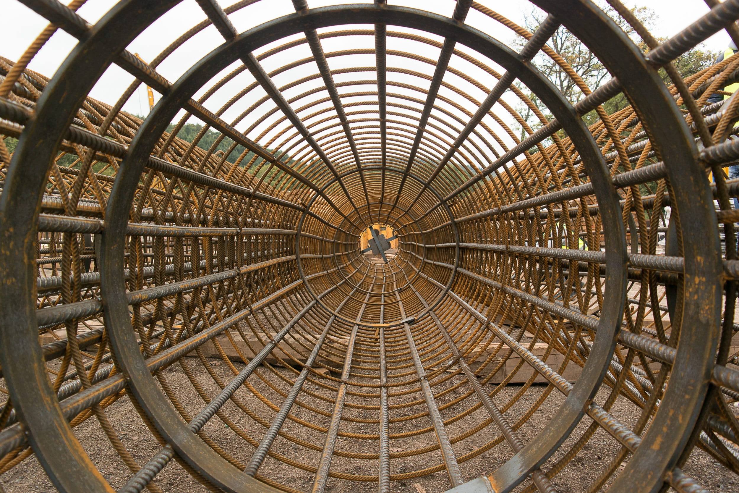 circle, 1080P, geometric shape, Steal, tuba, travel, dome, shape, indoors, full frame, backgrounds, day, site, pattern, directly below, Tube, concentric, HD Wallpaper