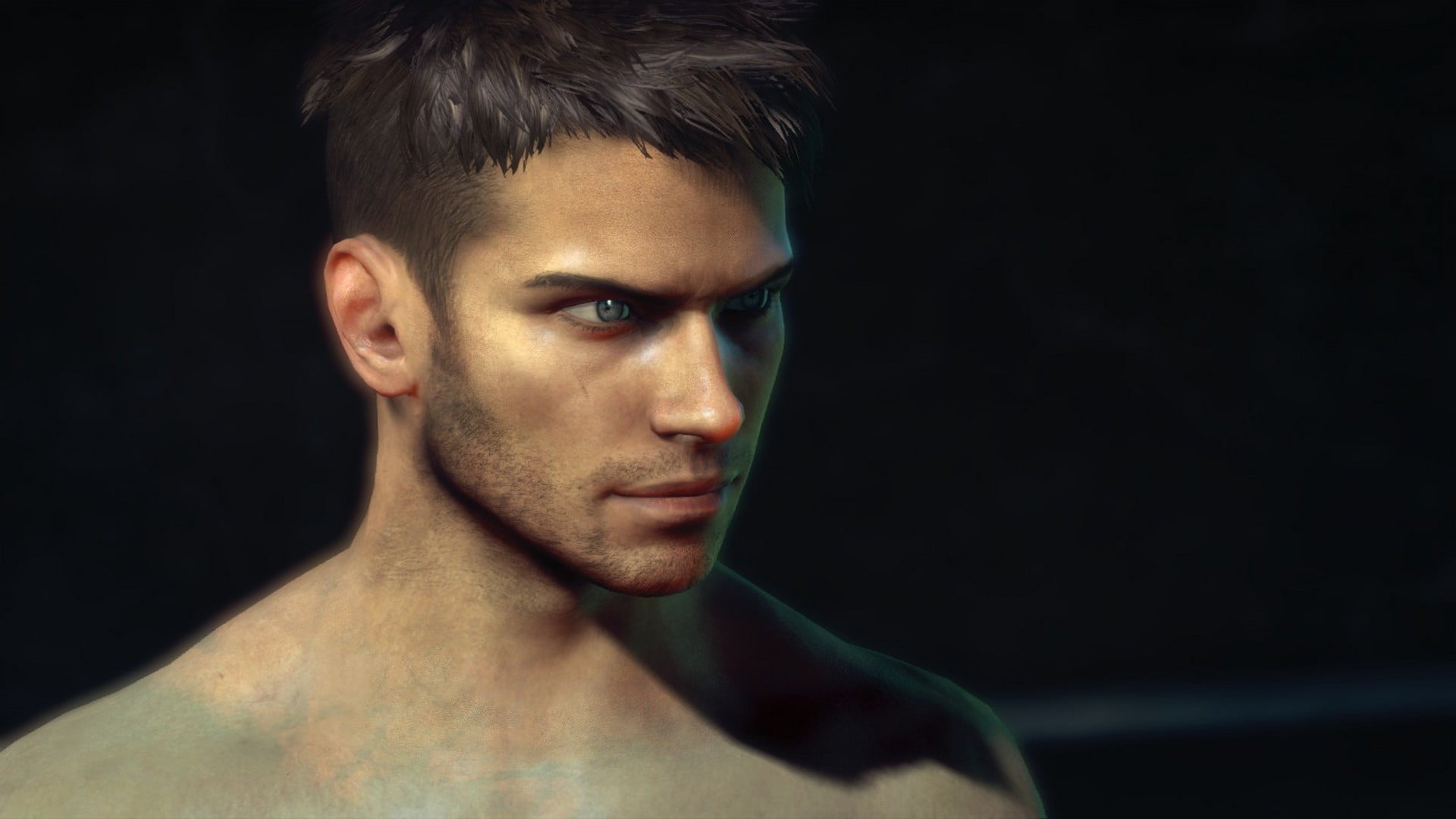 1080P, portrait, handsome, front view, indoors, beautiful people, shirtless, one person, DmC: Devil May Cry, body part, young men, 3D, serious, men, adult, HD Wallpaper