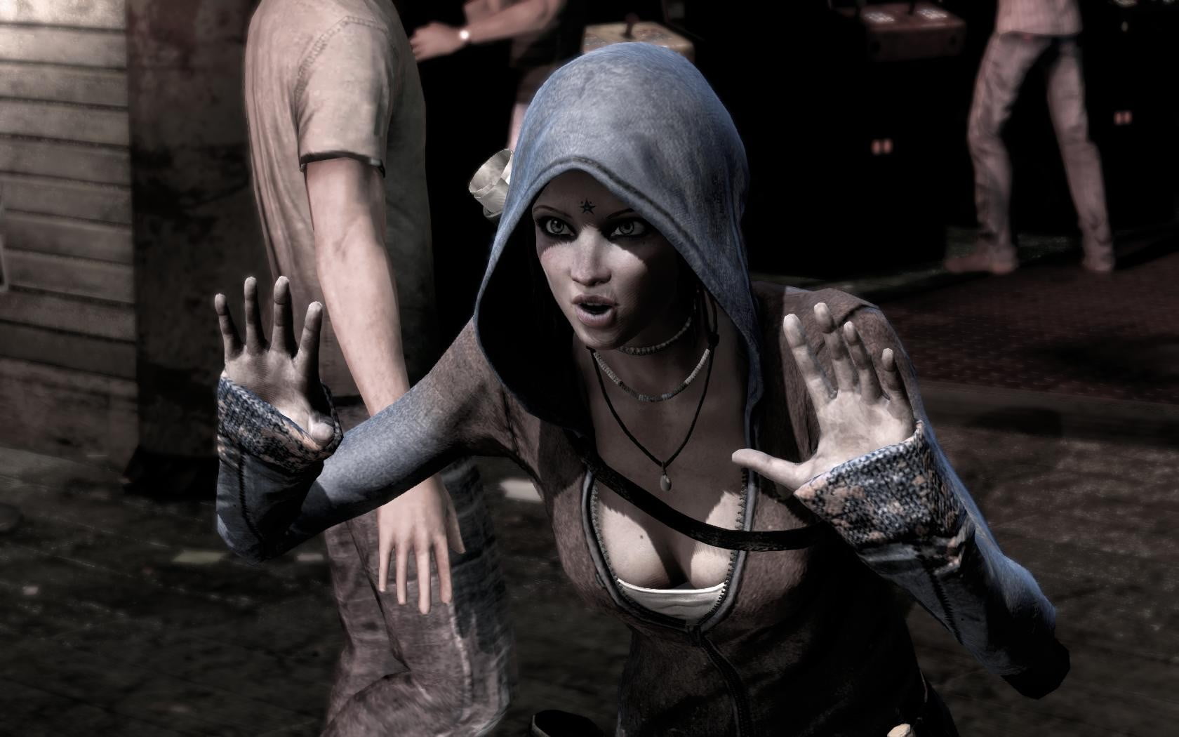young women, standing, two people, hand, street, real people, lifestyles, outdoors, men, game, video games, aggression, focus on foreground, people, screen shot, HD Wallpaper