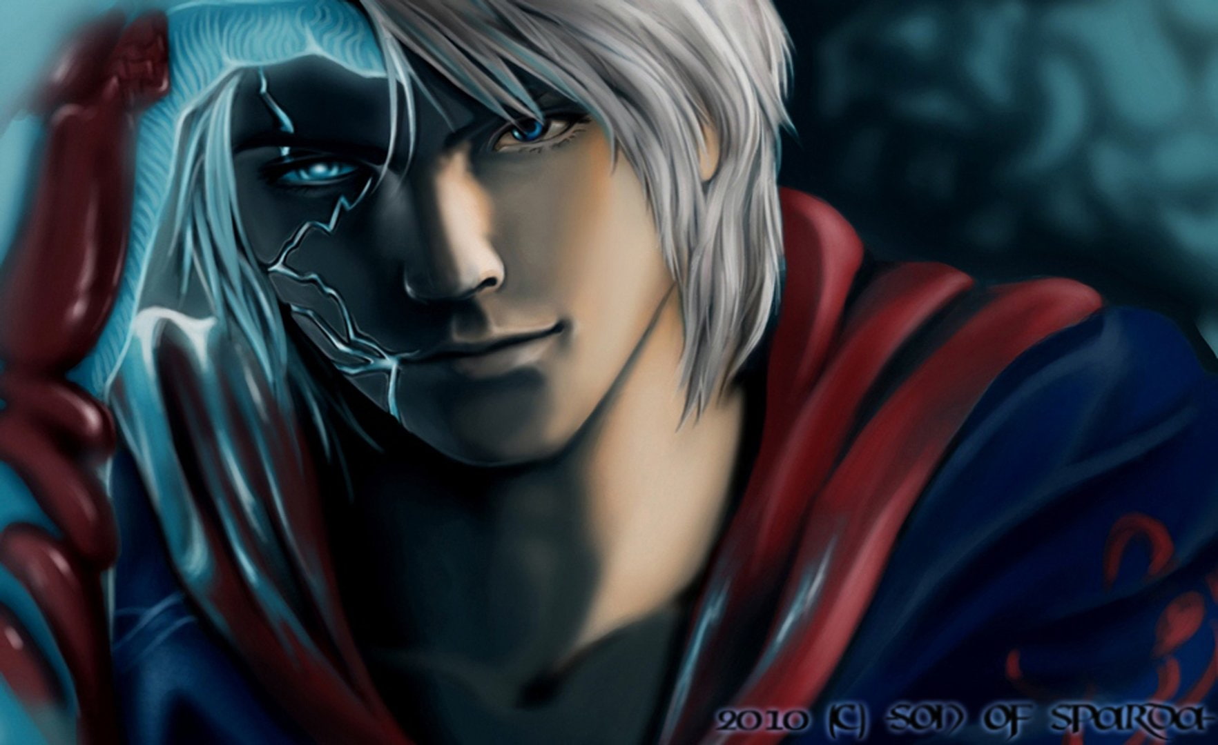 720P, haired, gray, character, man, Devil May Cry 4, Devil May Cry, HD Wallpaper