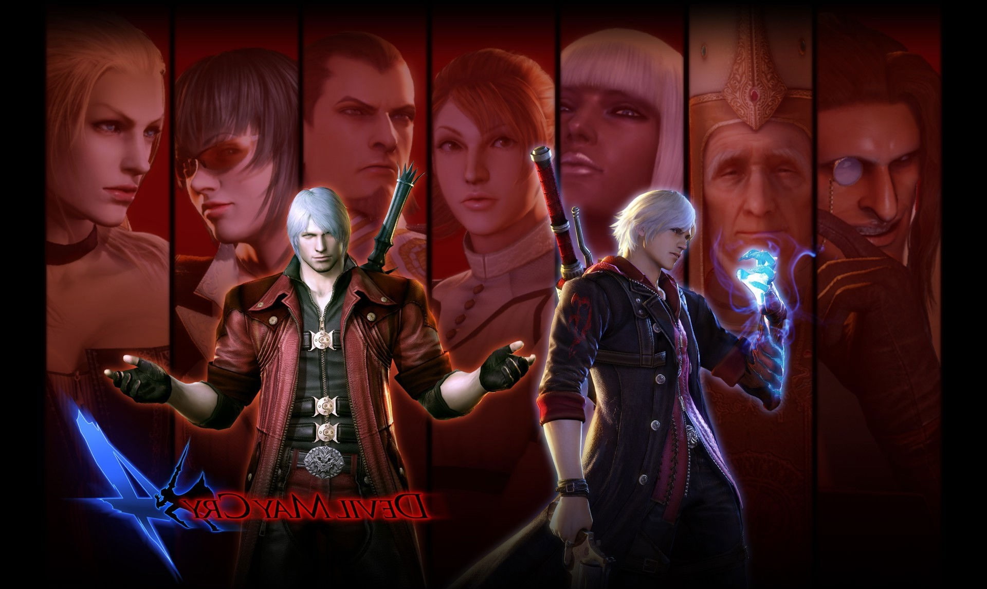 Nero (character), arts culture and entertainment, Devil May Cry, Gloria (Devil May Cry), Kyrie (character), group of people, musician, young men, performance, HD Wallpaper
