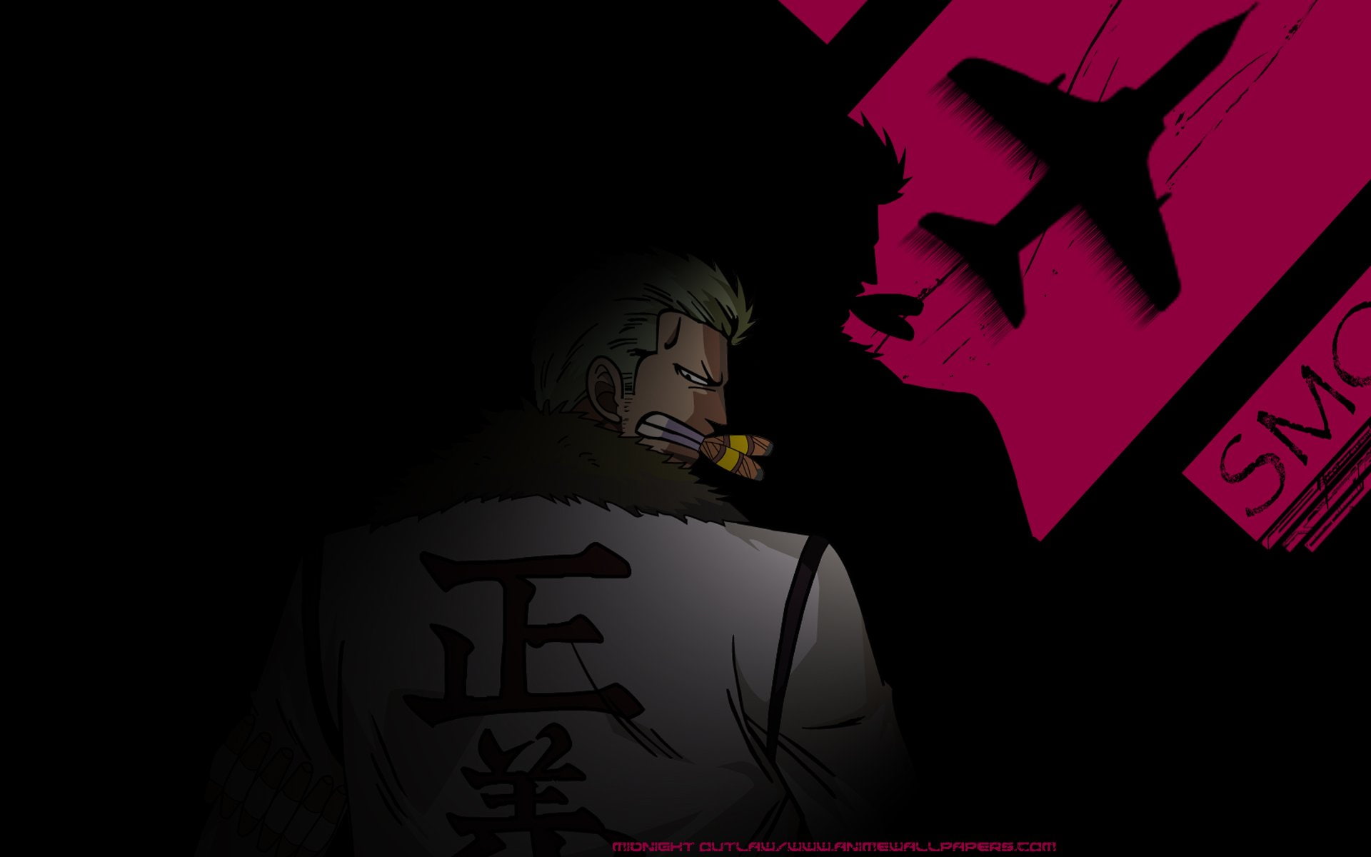 dark, one person, silhouette, non-western script, black background, text, Vice Admiral Smoker, 1080P, writing, number, illuminated, art and craft, business, HD Wallpaper