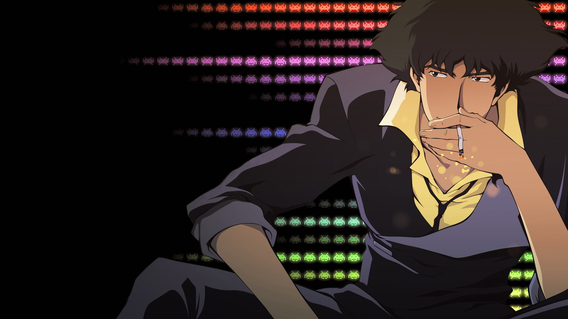 space, 1080P, spike, bebop, invaders, spiegel, cowboy, smoker, HD Wallpaper