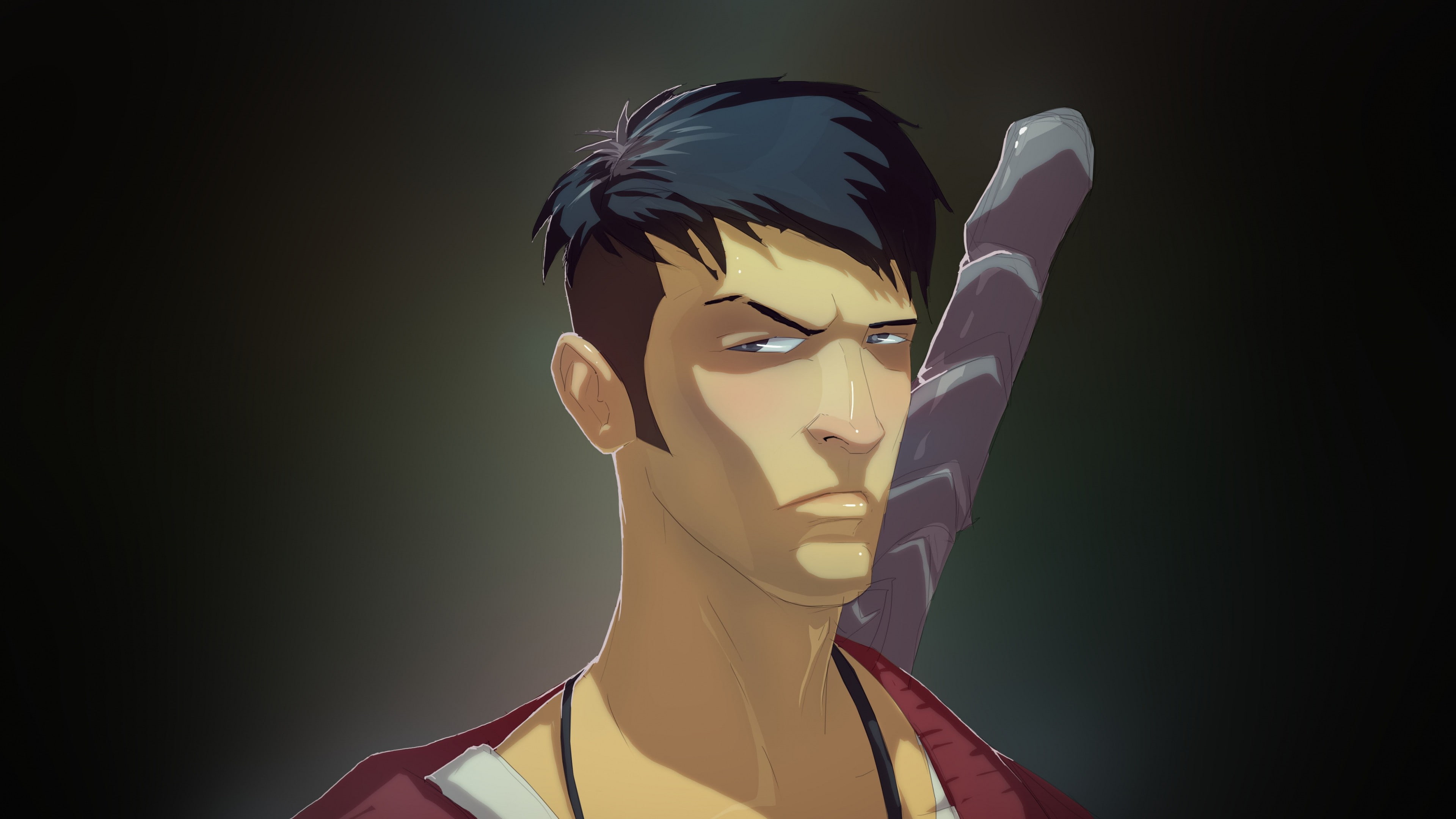 women, adult, DmC: Devil May Cry, black background, beauty, representation, studio shot, 4K, Dante, young women, hairstyle, human representation, art and craft, HD Wallpaper