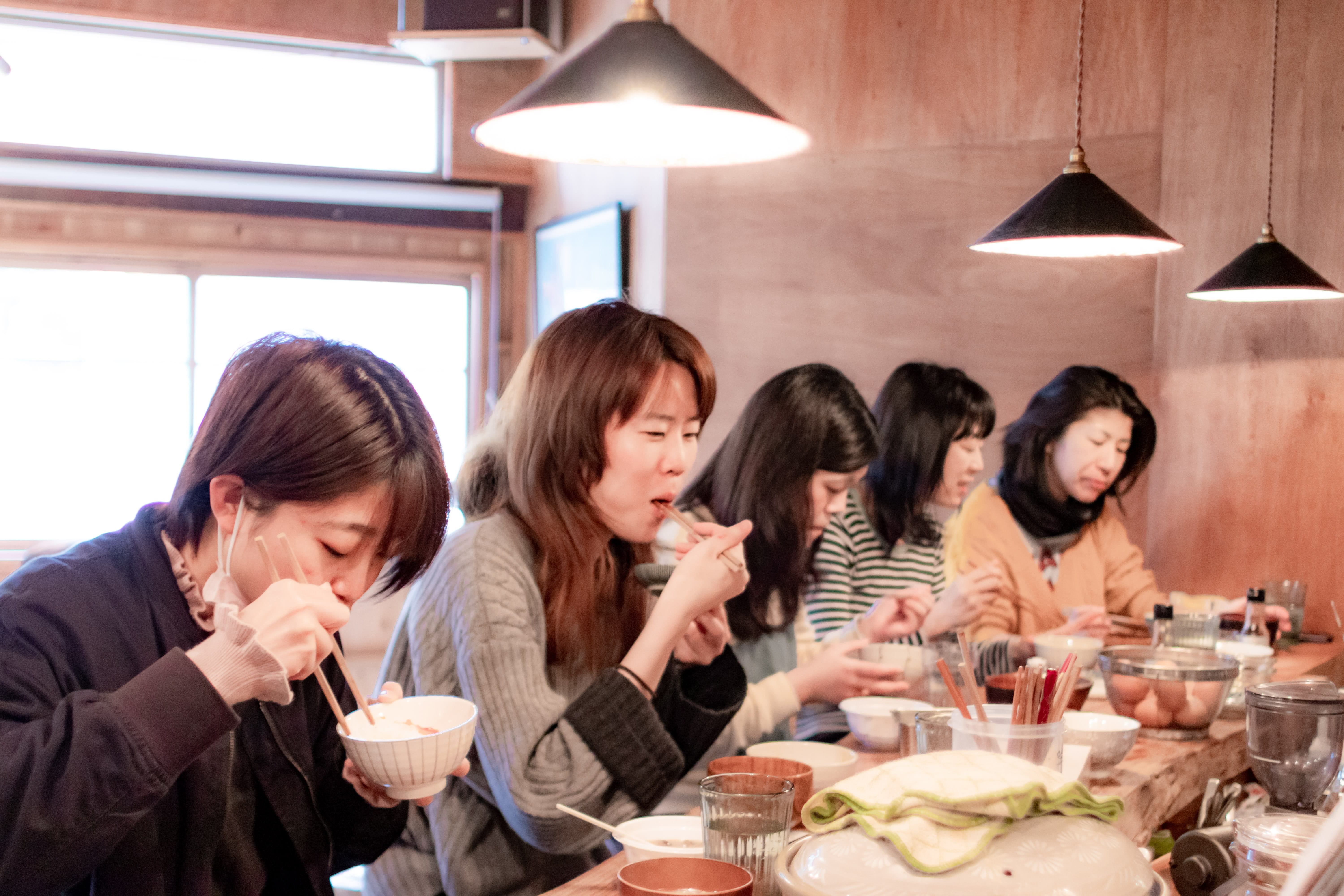 restaurant, food, lifestyles, females, person, meal, sister, adult, food court, table, group of people, kyoto, drink, food and drink, osaka, people, indoors, HD Wallpaper