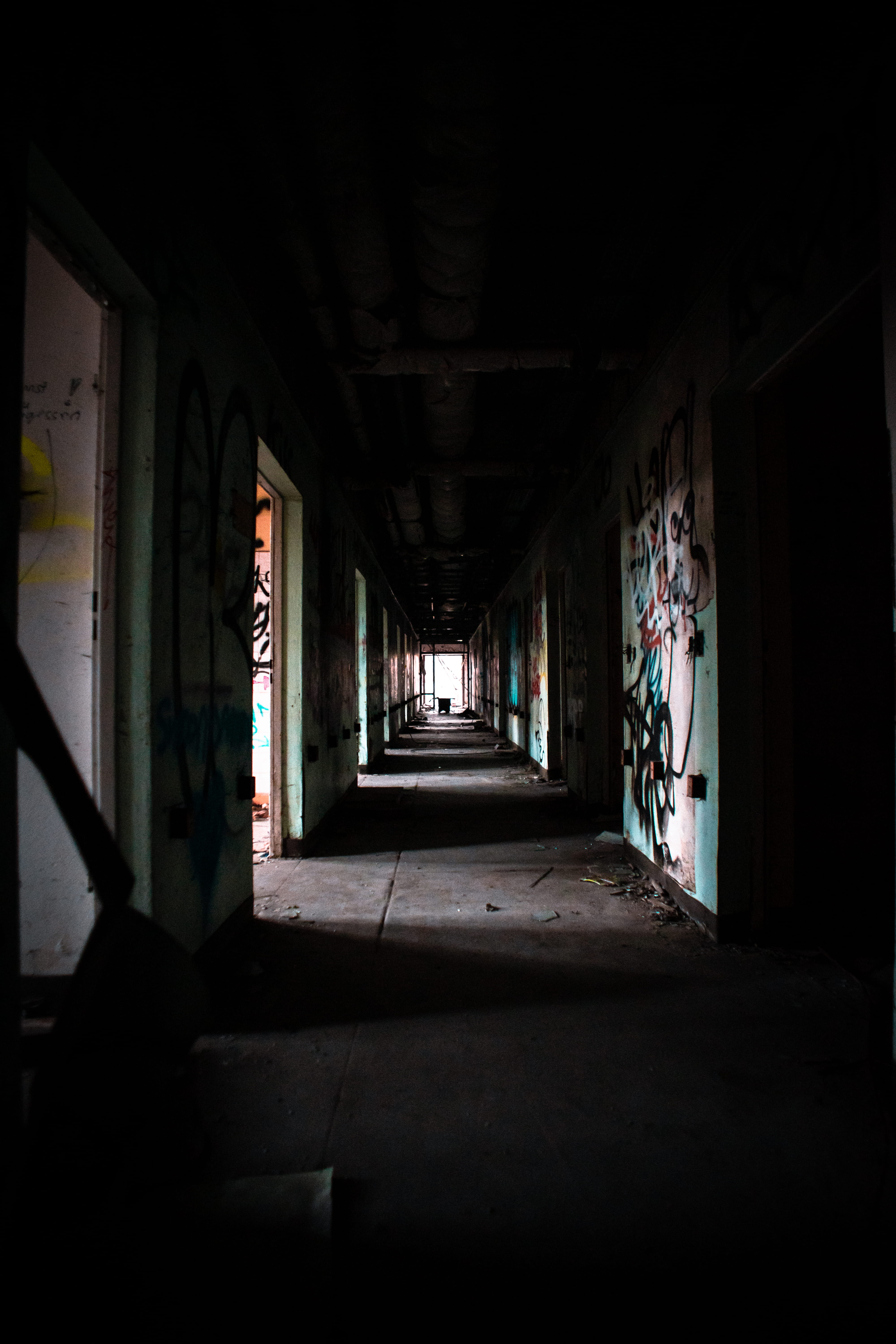 built structure, wall - building feature, sunlight, corridor, architecture, light, old, concrete, wall, gray, indoors, 5K, shadow, flagstone, housing, Phone HD Wallpaper