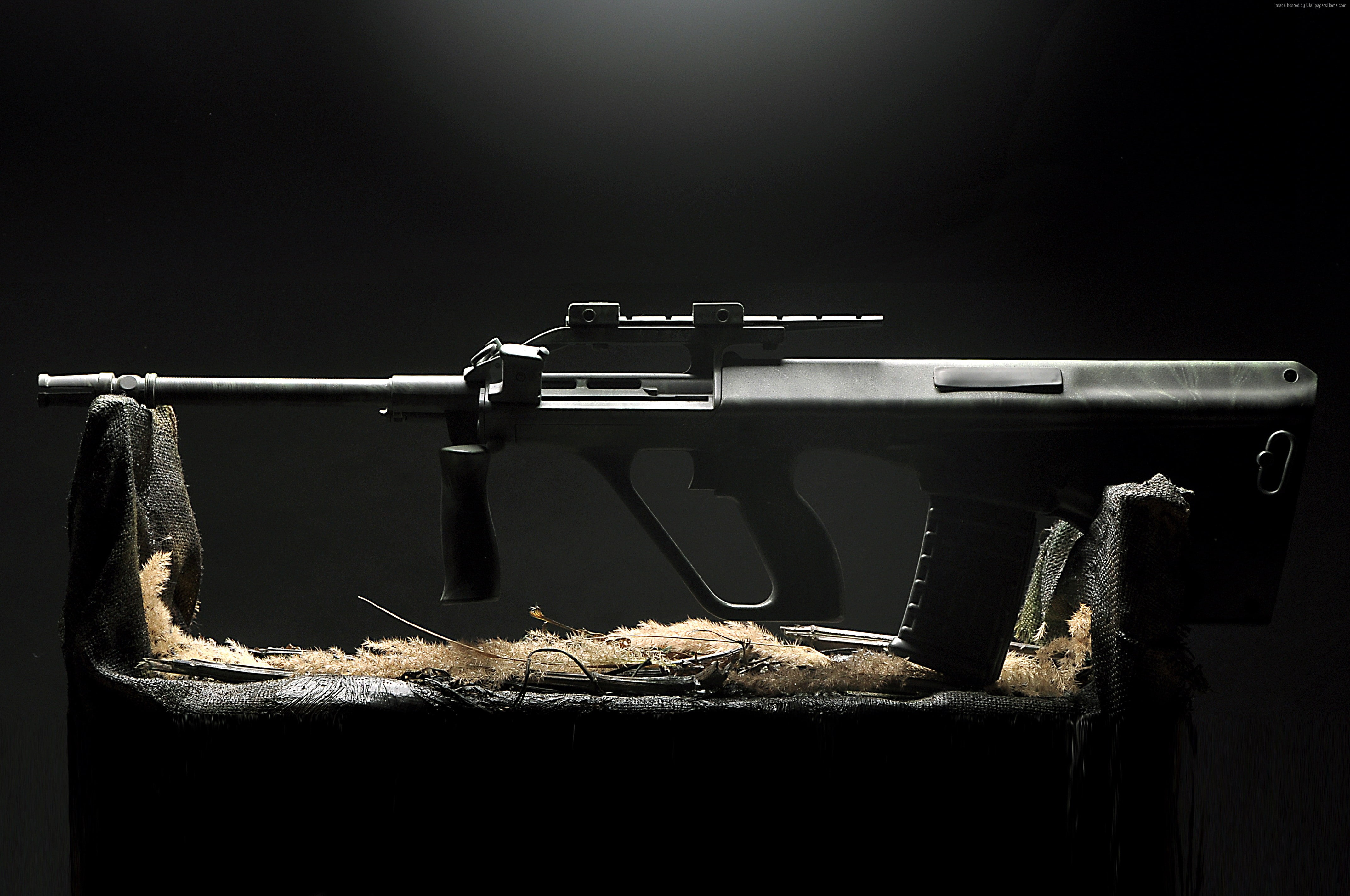 StG 58, AUG, Austrian Armed Forces, assault rifle, Steyr-Daimler-Puch, 4K, Steyr AUG, HD Wallpaper