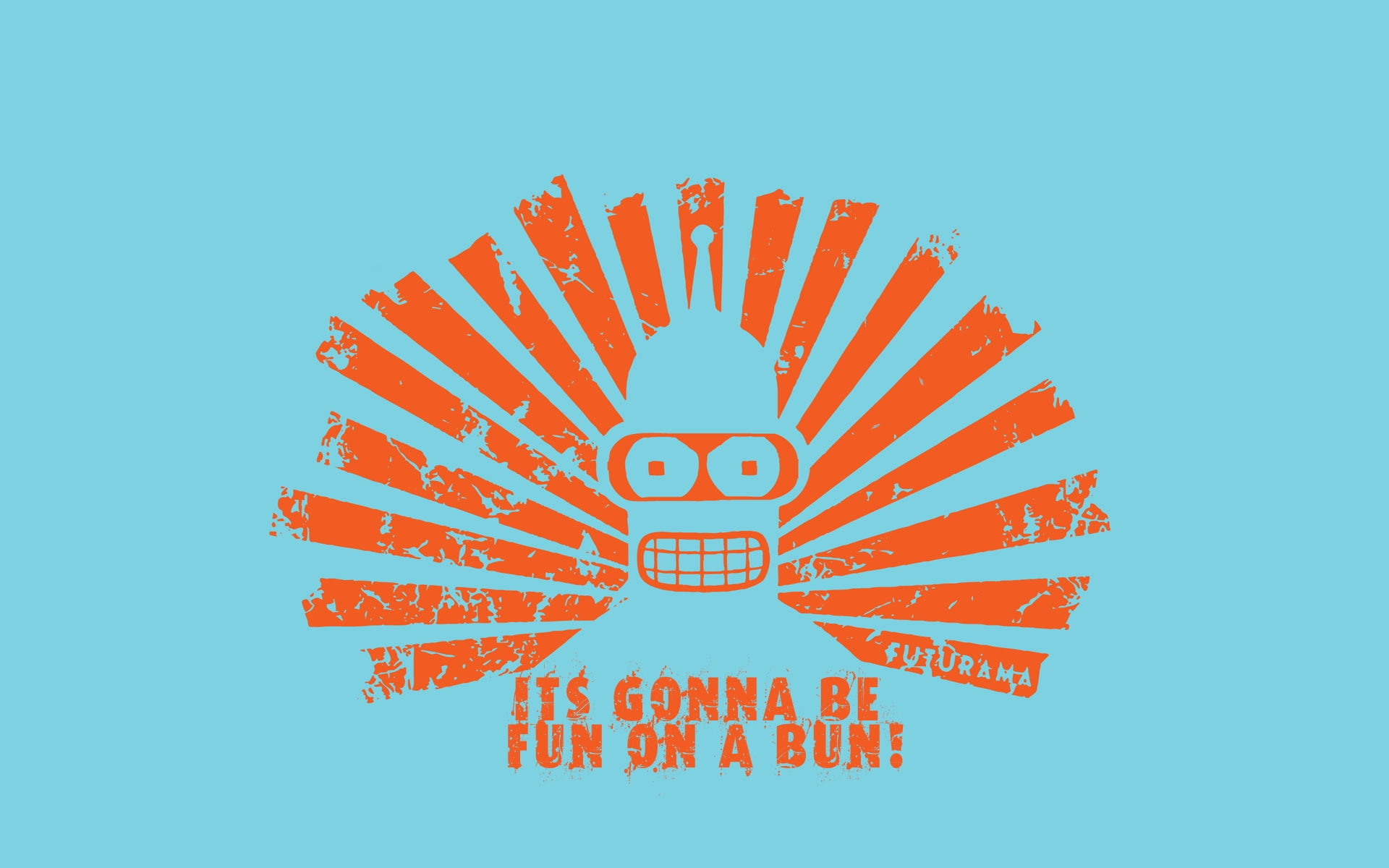 cartoon/comic, bender, hd, 1080P, futurama, blue, HD Wallpaper