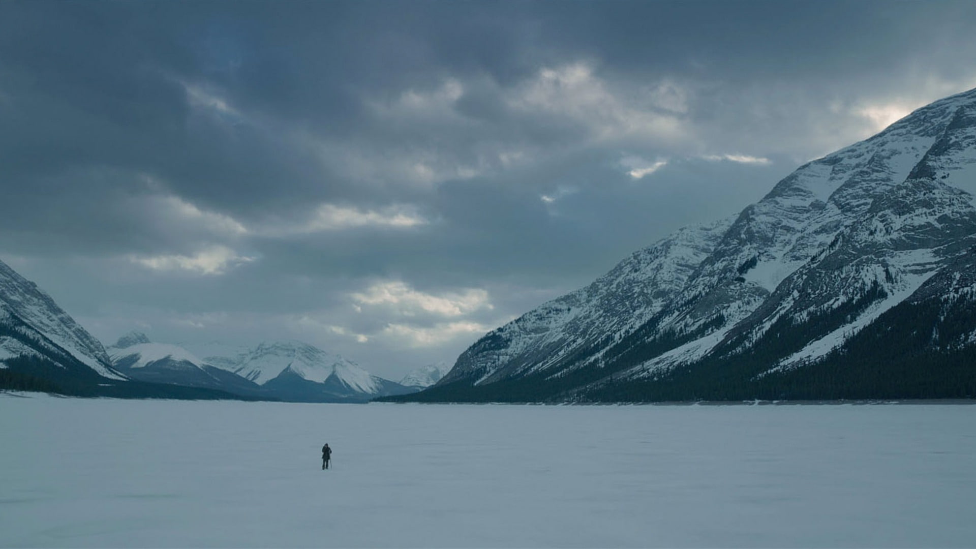 cloud - sky, environment, winter, scenics - nature, revenant, hd, 1080P, mountain, nature, tranquility, sky, cold temperature, lake, leonardo, HD Wallpaper