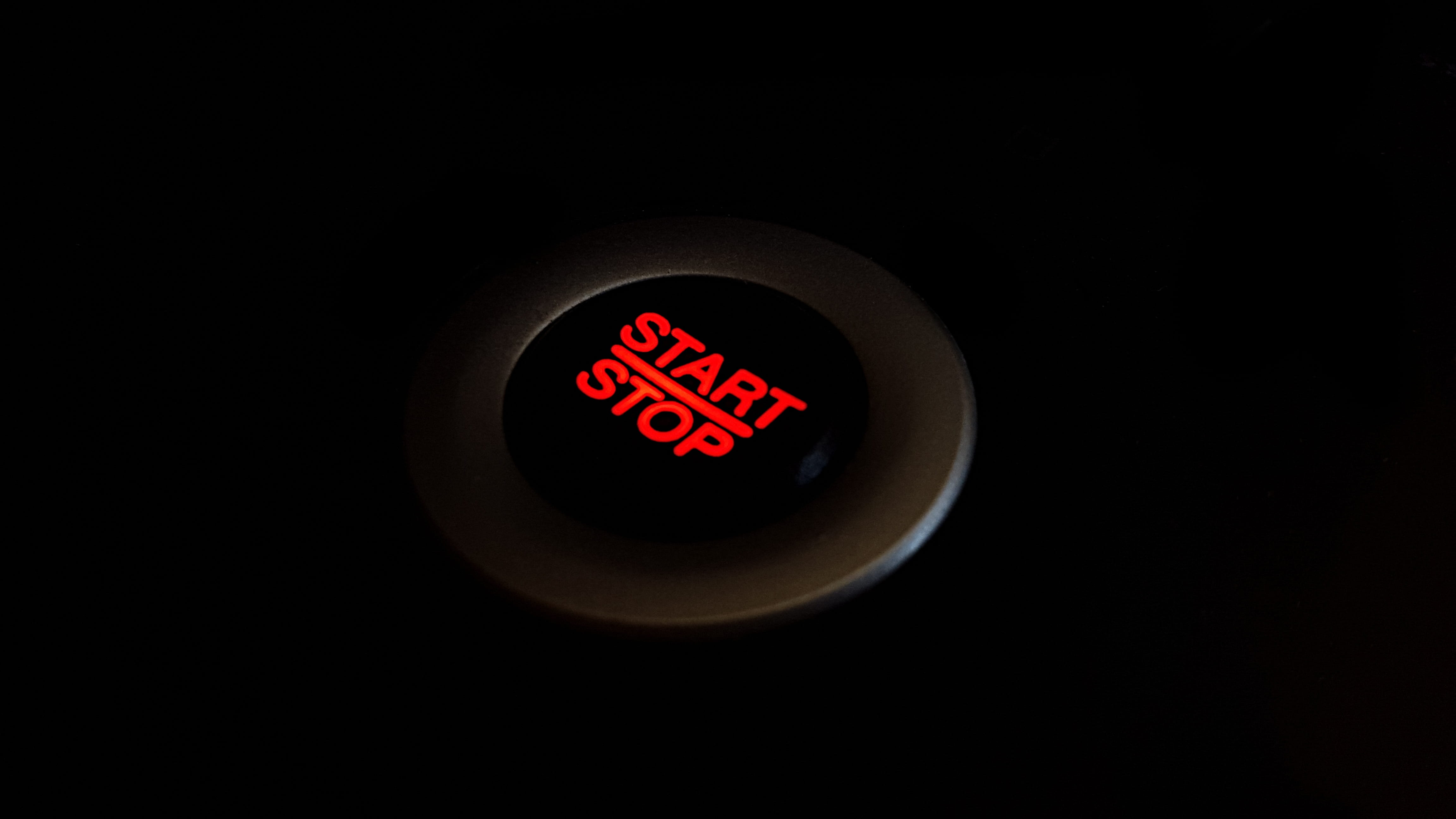Start, Computer, Button, motor, 4K, no people, vehicle interior, control, car, turn on, red, turn off, number, circle, stop, copy space, studio shot, digital display, HD Wallpaper