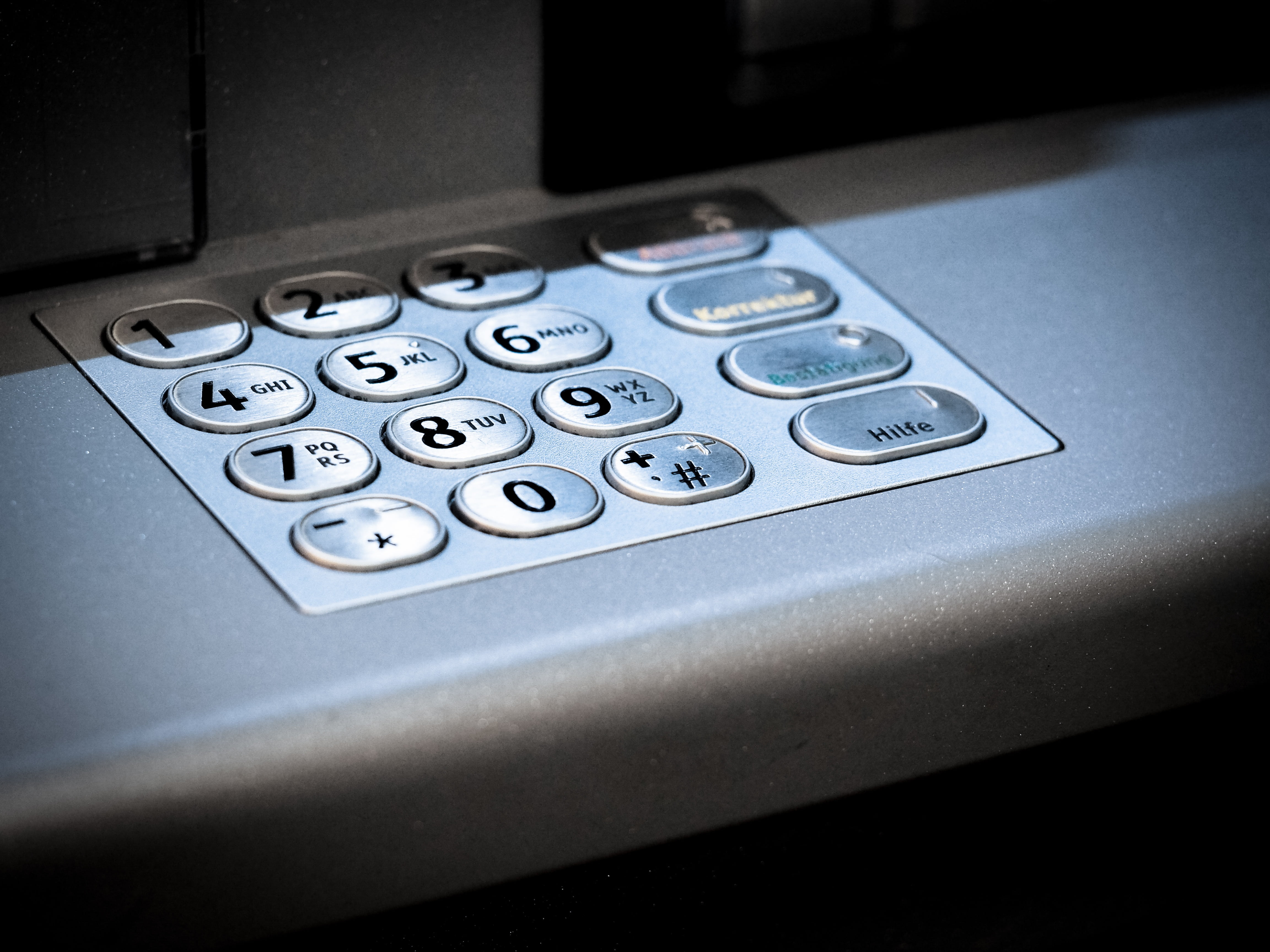 communication, telecommunications equipment, secret code, global communications, keypad, withdraw cash, finance, landline phone, table, wireless technology, HD Wallpaper