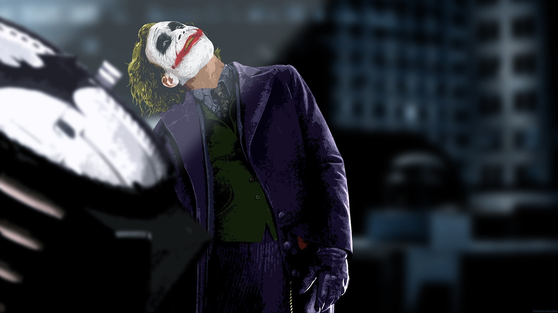 architecture, movies, one person, waist up, casual clothing, young adult, Batman, real people, front view, night, indoors, 1080P, adult, lifestyles, The Dark Knight, HD Wallpaper